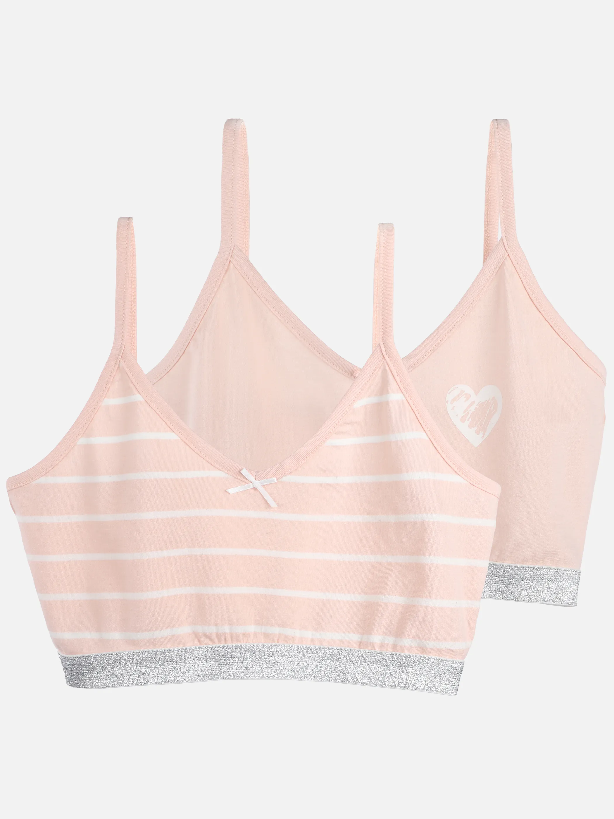 Stop + Go TG Bustier 2er Pack uni/gestre Rosa 889273 ROSA 1
