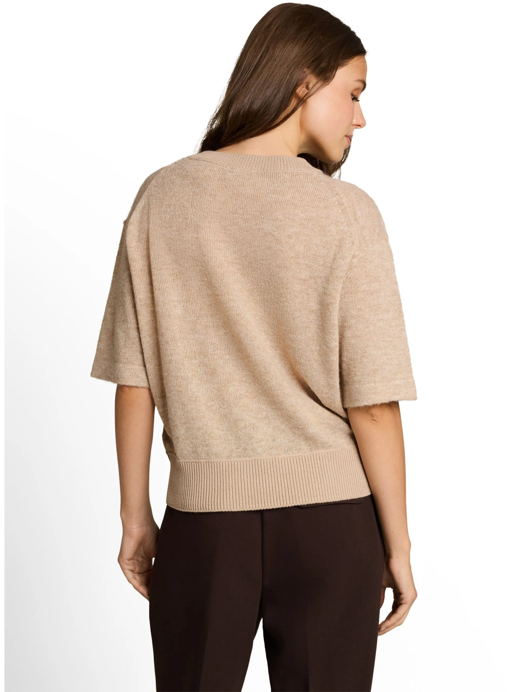 Tom Tailor 1053214 NOS knit cosy shortsleeve sweater Beige 934163 40523 2