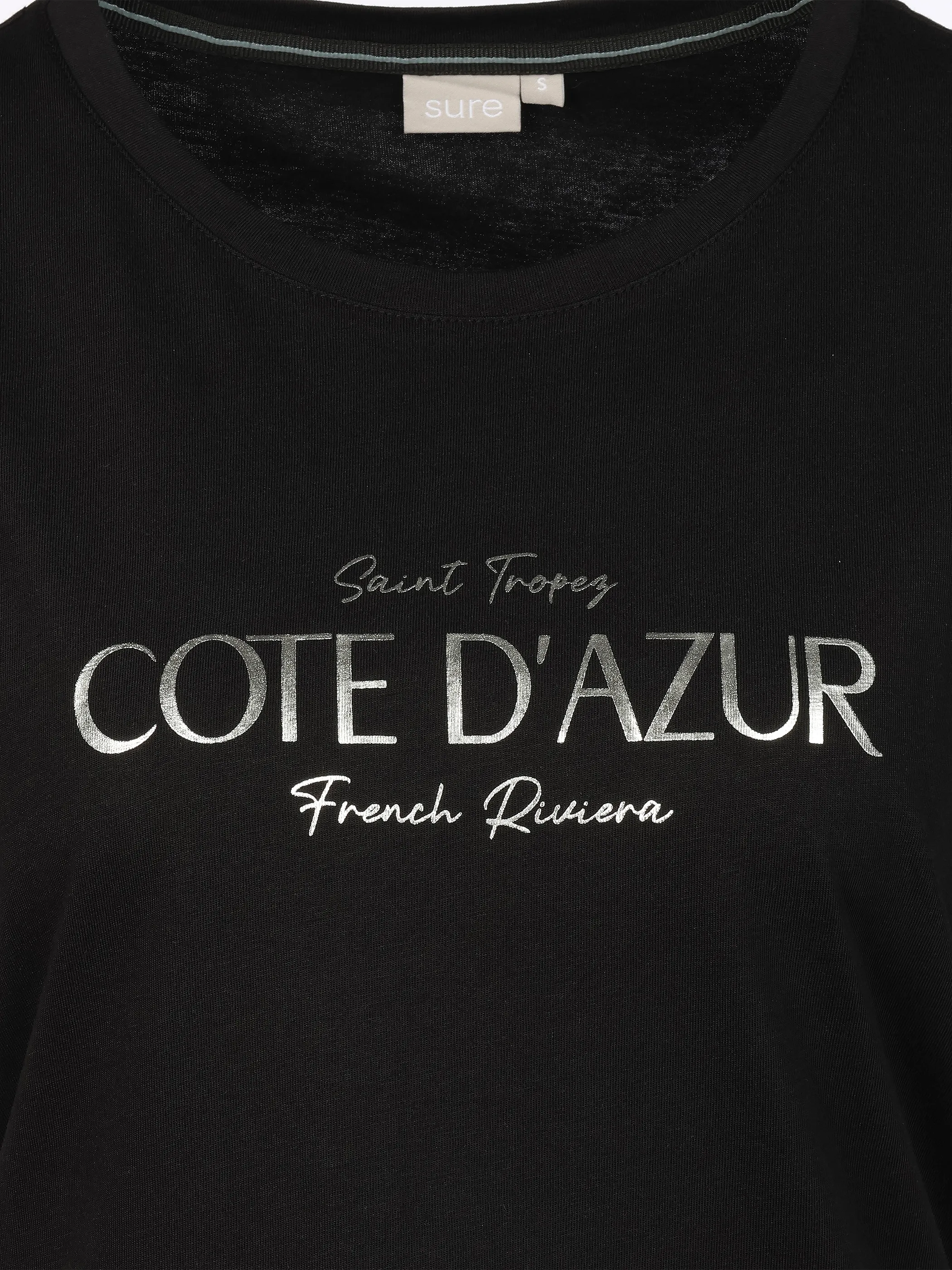 Sure Da-Printshirt m. Folienprint Schwarz 925010 BLACK 3