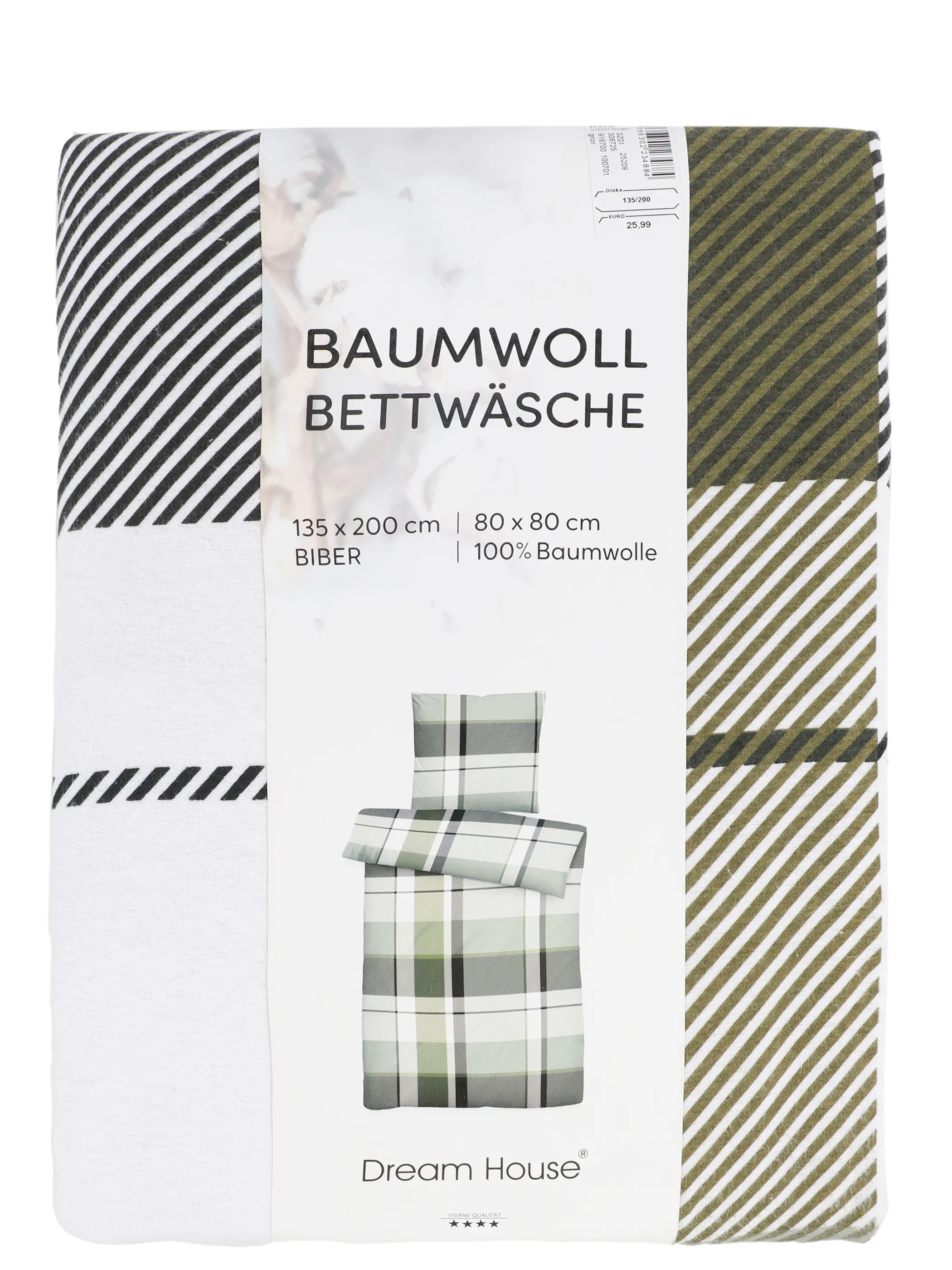 Dream House Biber Bettwäsche Karo 135x200 Grün 916700 GRÜN 2 Dream House Biber Bettwäsche Karo 135x200 Grün 916700 GRÜN 2