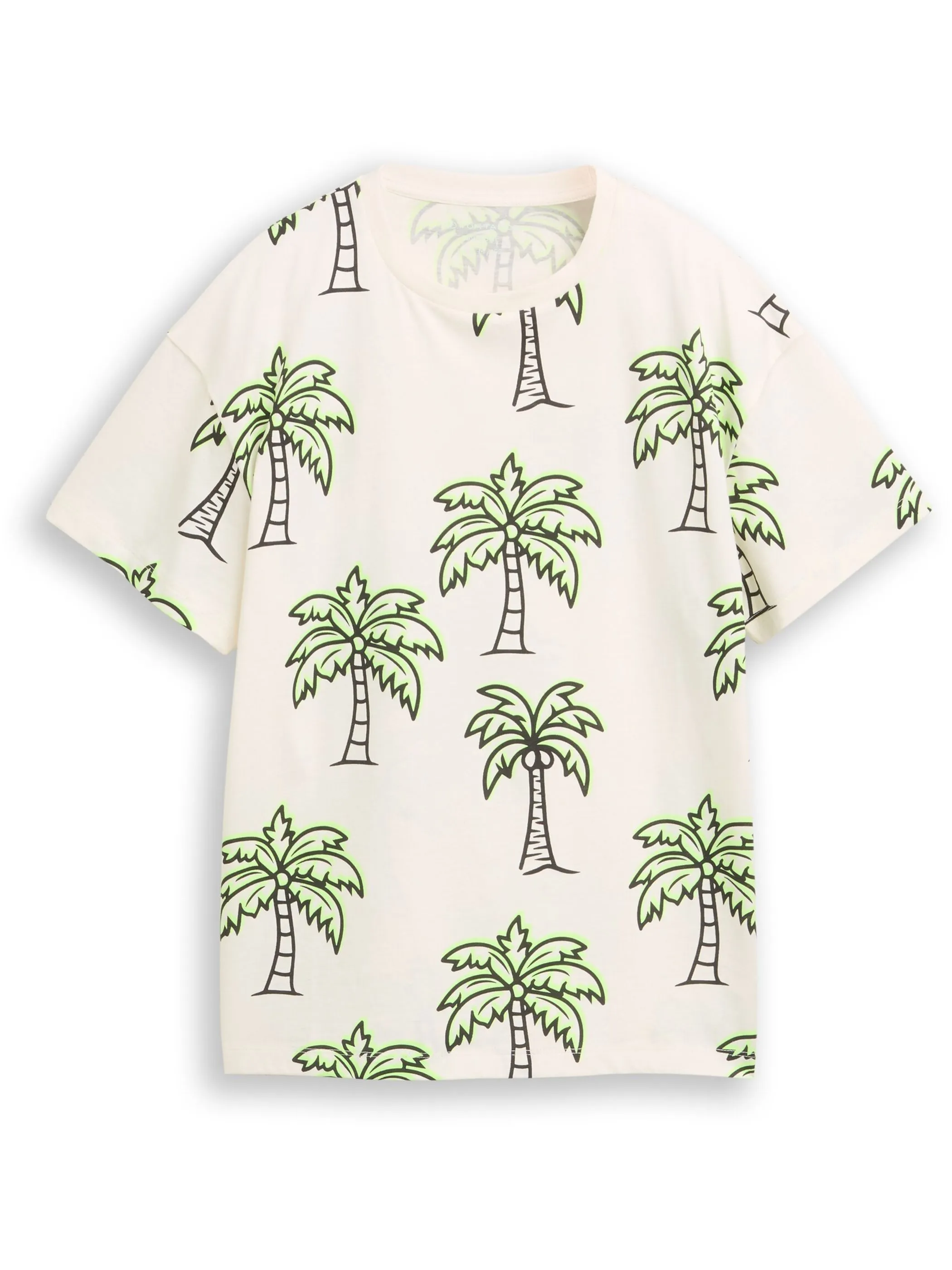 Tom Tailor 1051312 oversize allover printed T-Shirt Weiß 929681 40156 1