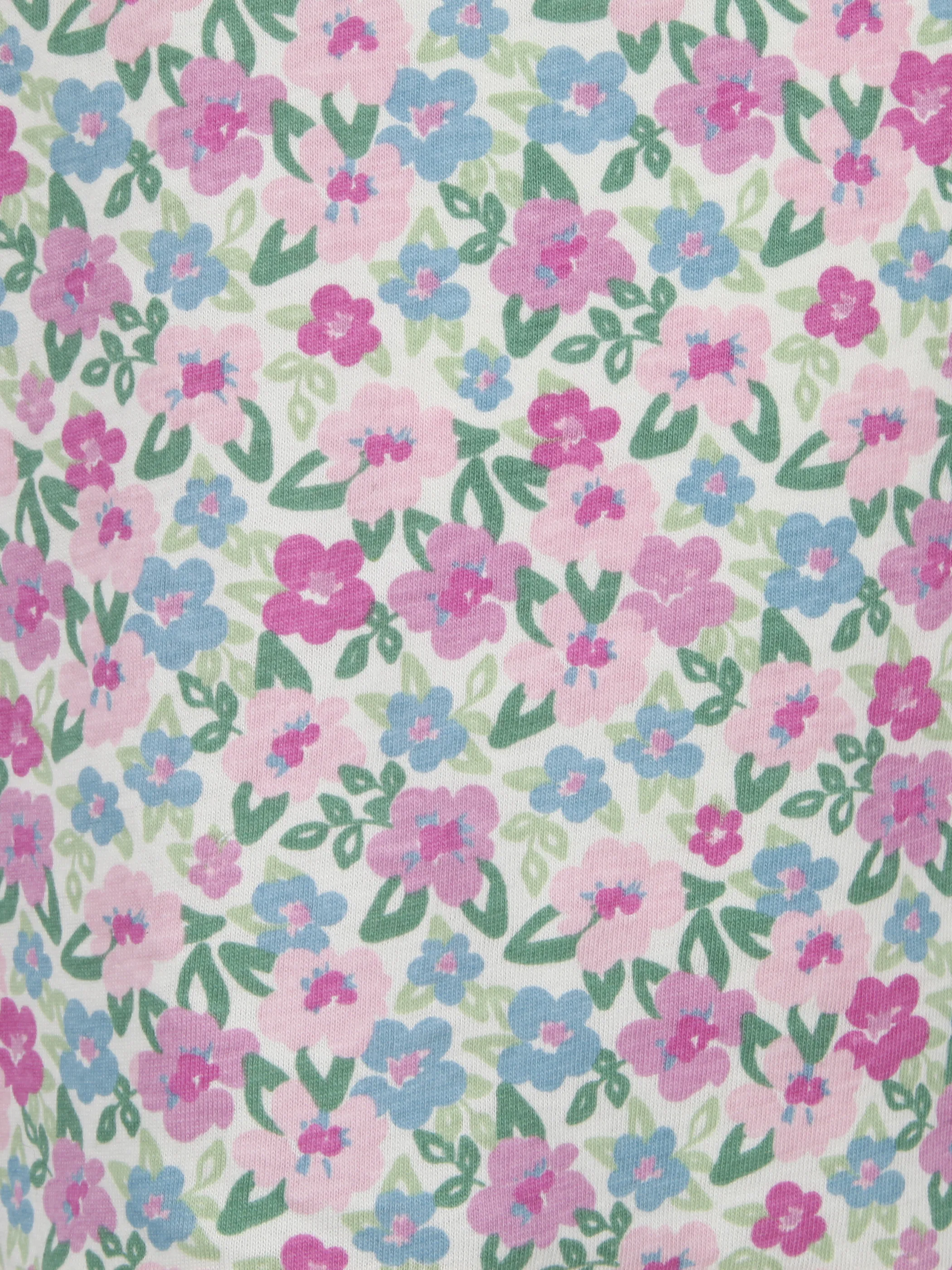 One Way MG 2pcs Pack T-Shirt Blumen-AOP u. Einhorn Print Grün 921611 GRÜN/WEIß 5