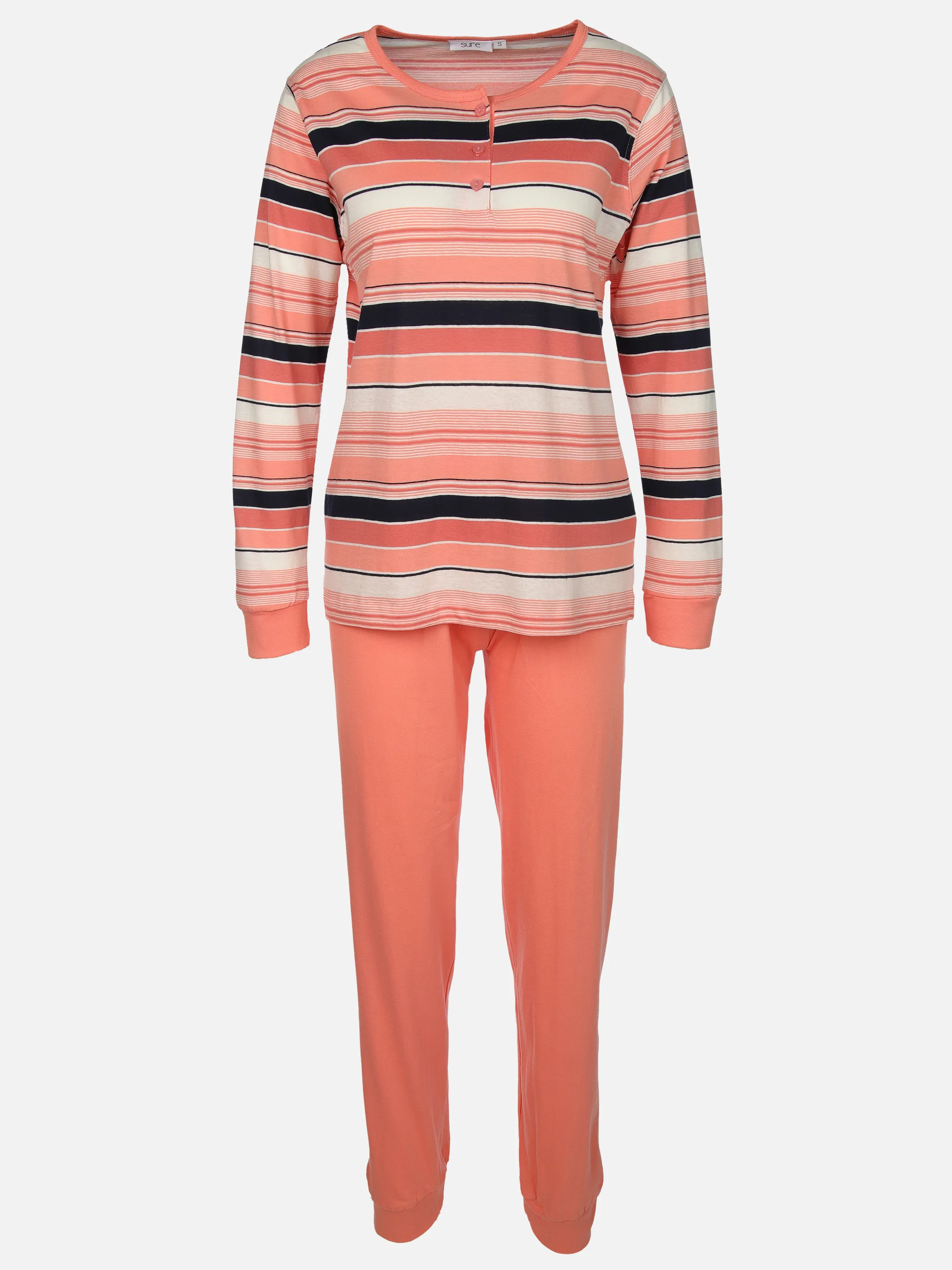 Sure Da Schlafanzug lang gestreift Orange 913545 HUMMER 1 Sure Da Schlafanzug lang gestreift Orange 913545 HUMMER 1