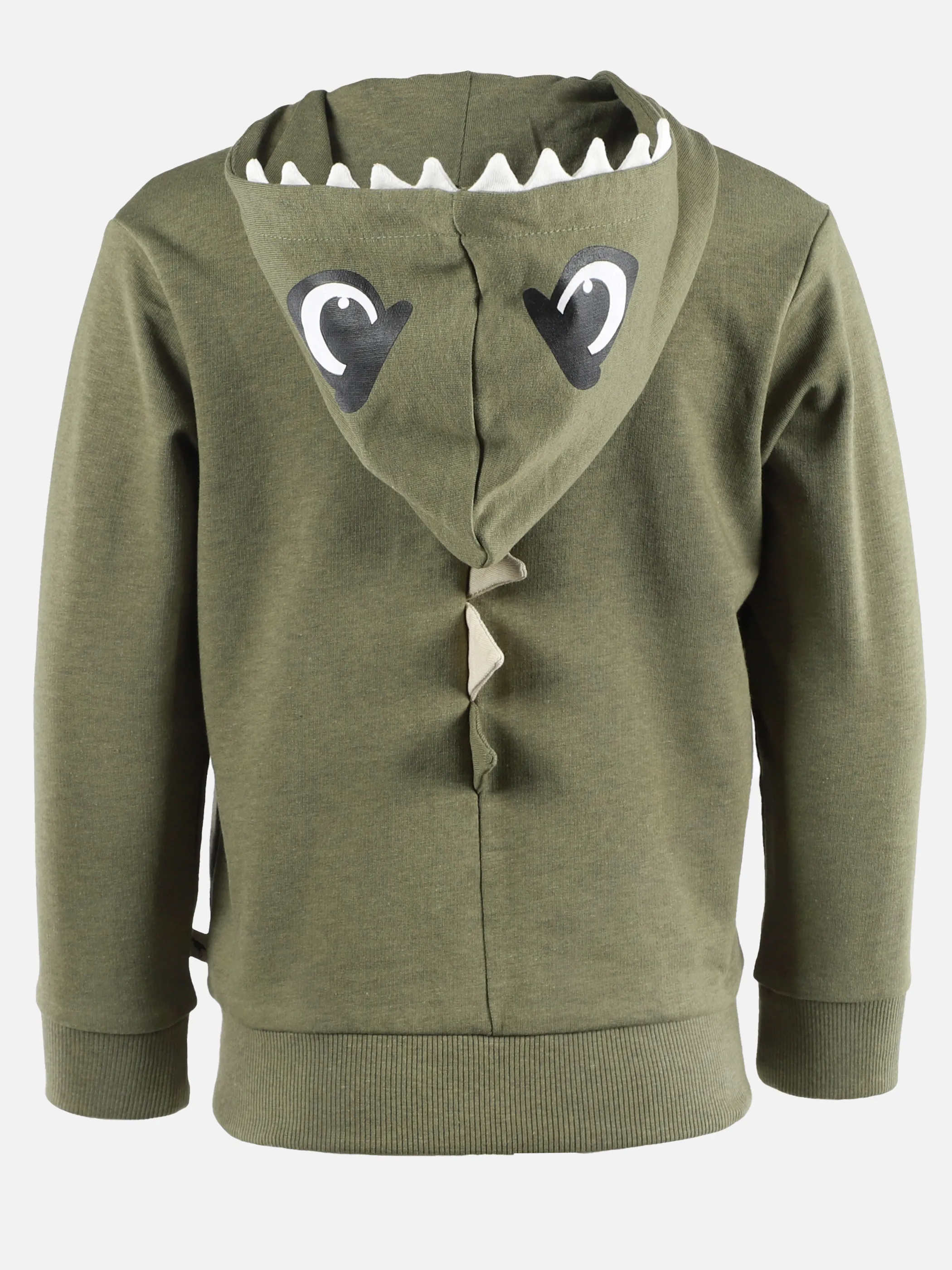 Bubble Gum KJ Sweatcardigan mit Kapuze im Dino-Look in grün Grün 906735 GRÜN 2