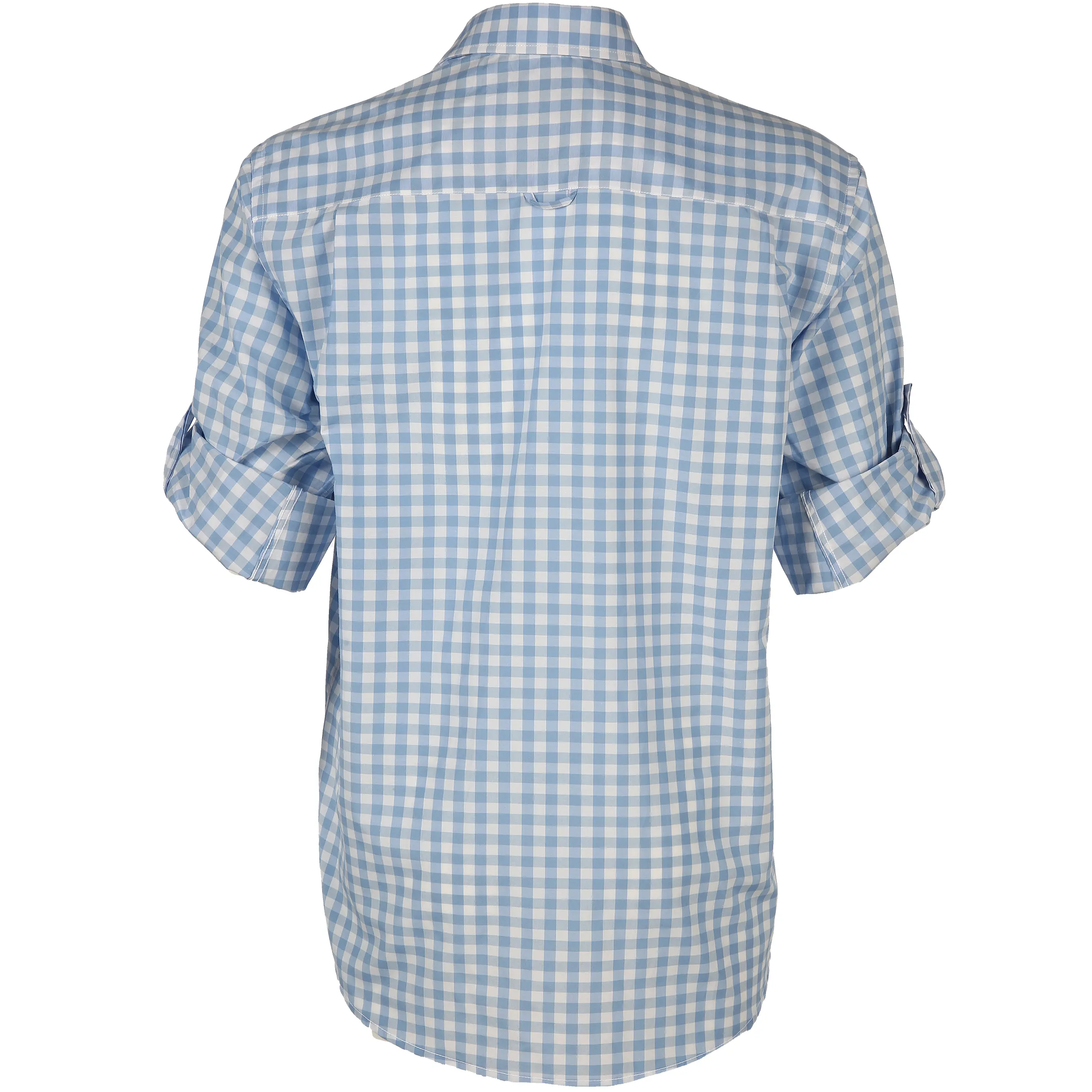 Birkhahn Mode und Tracht He. Trachtenhemd 1/1 Arm karo Blau 798185 HELLBLAU 2