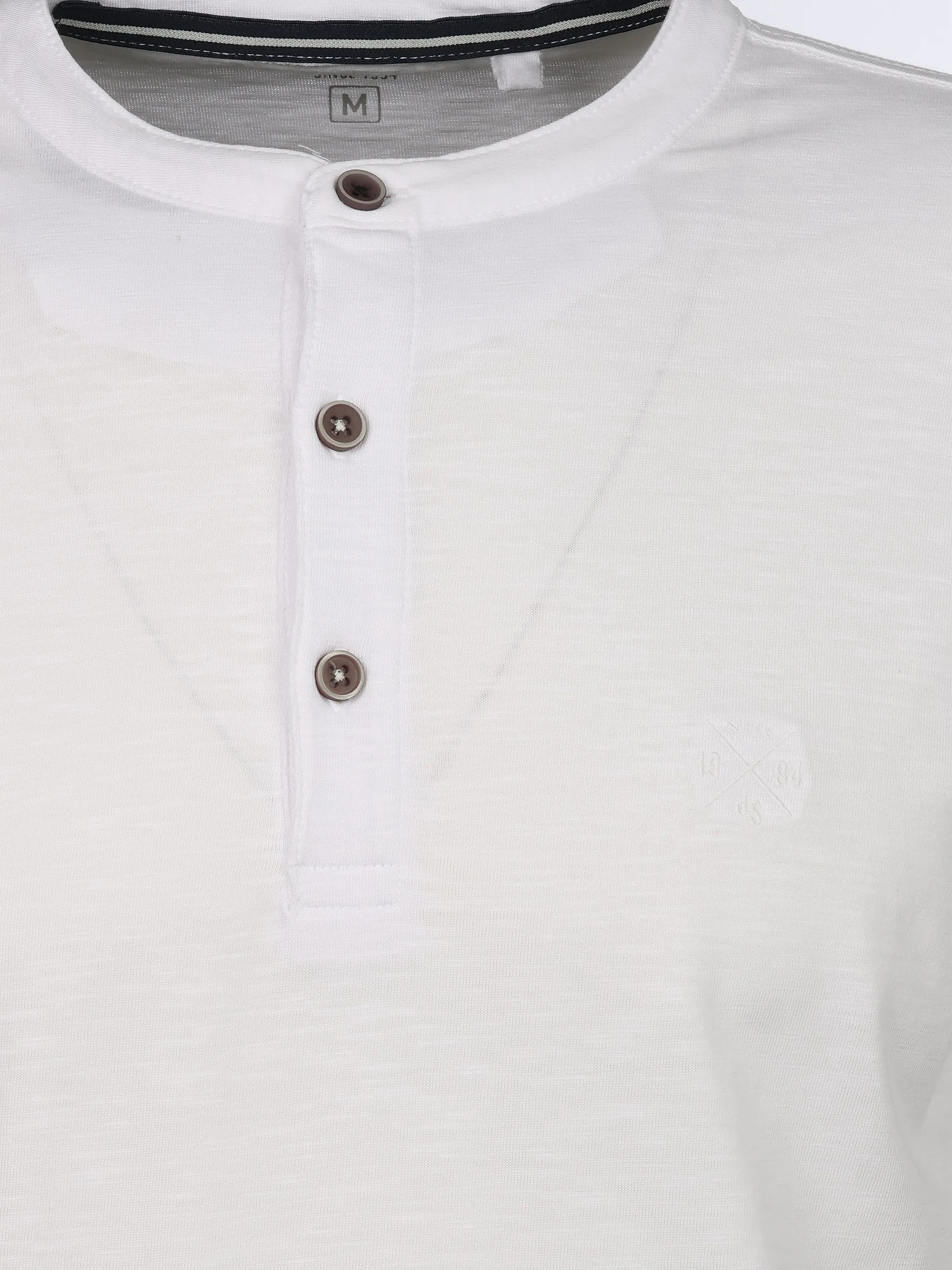 Jim Spencer He. Henleyshirt 1/1 Arm basic slub Weiß 930712 WHITE 3