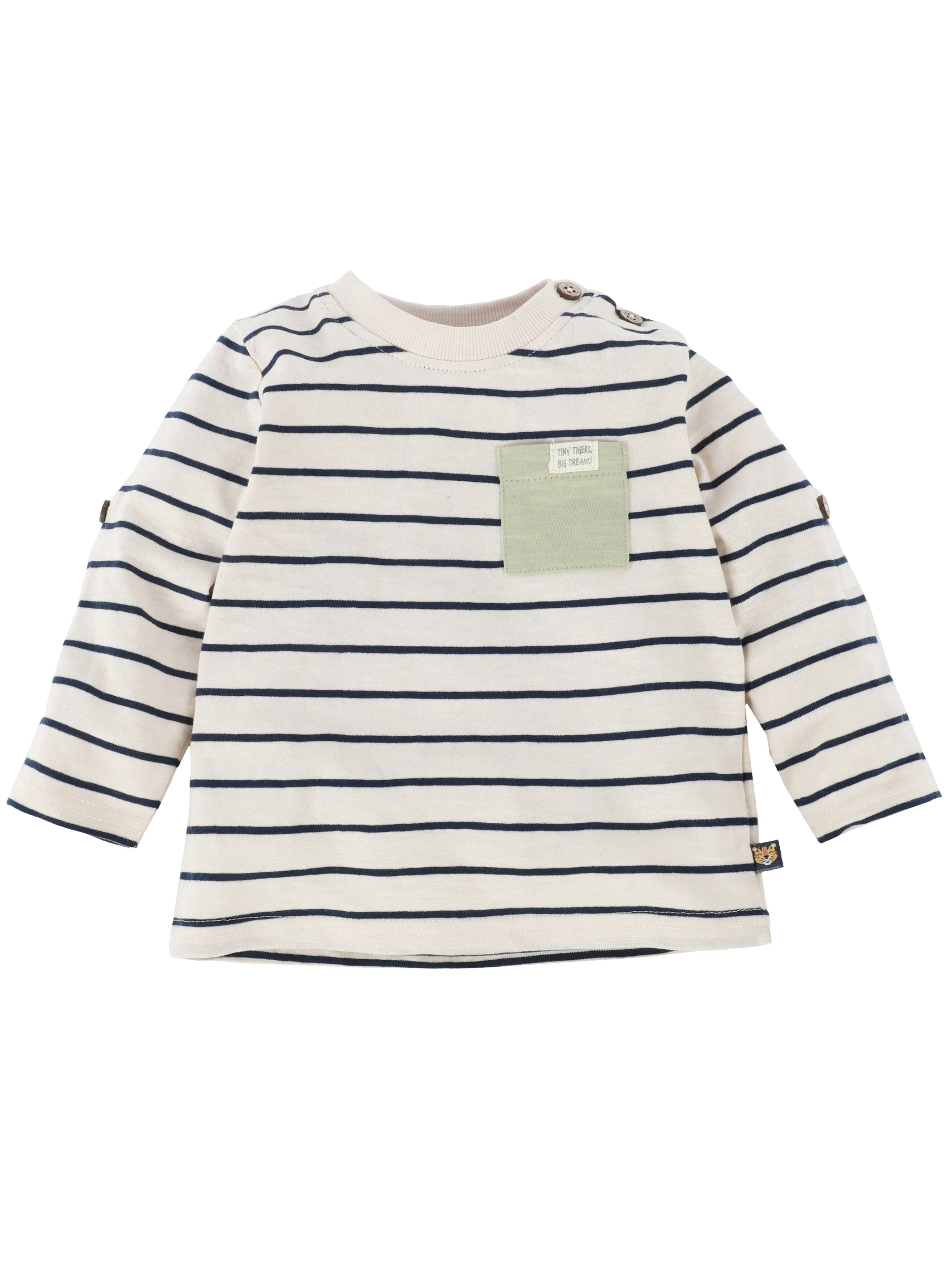 Bubble Gum BJ Longsleeve gestreift + Brusttasche in weiß/blau Weiß 905533 WEIßBLAU 1