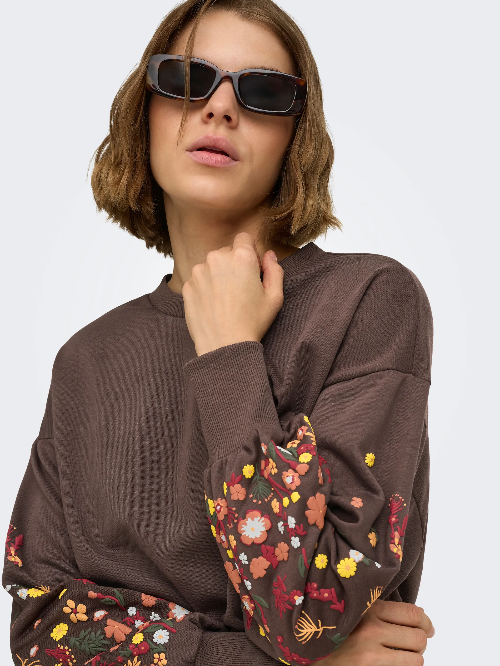 Only 15216364 ONLBROOKE L/S O-NECK Braun 908282 286415055 1