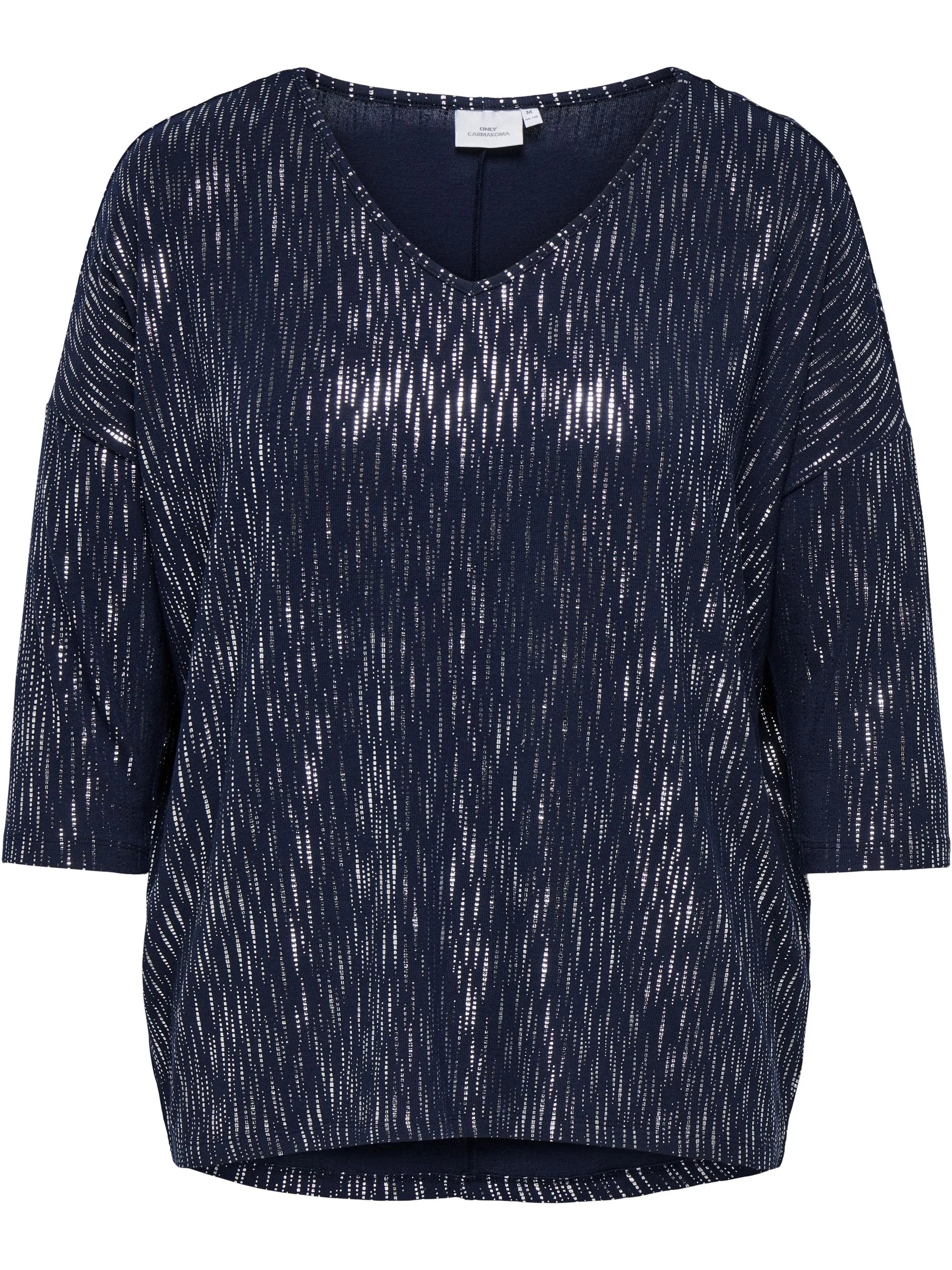 Only Carmakoma 15336524 CARFOILA 3/4 V-NECK T Blau 918027 294826001 1