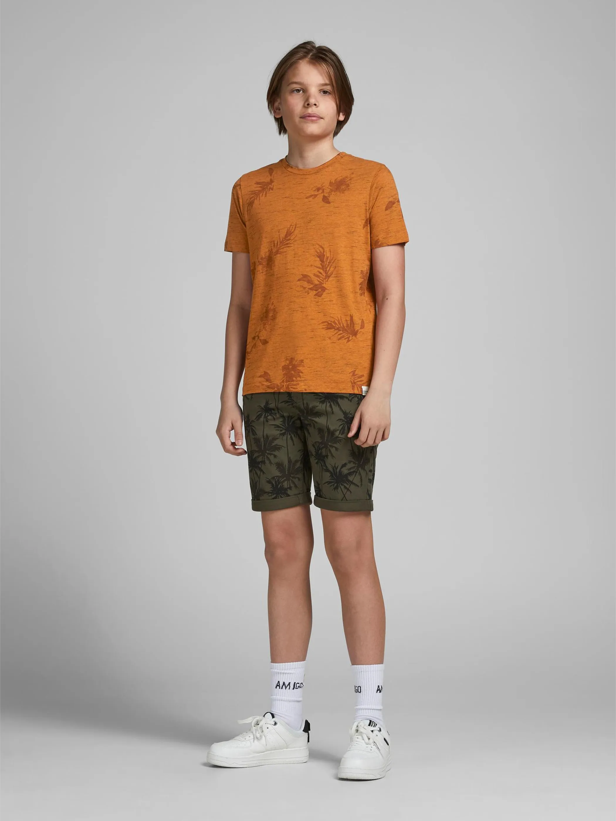 Jack&Jones Junior 12189027 JORCALI AOP TEE SS CR Orange 852256 176785001 3 Jack&Jones Junior 12189027 JORCALI AOP TEE SS CR Orange 852256 176785001 3