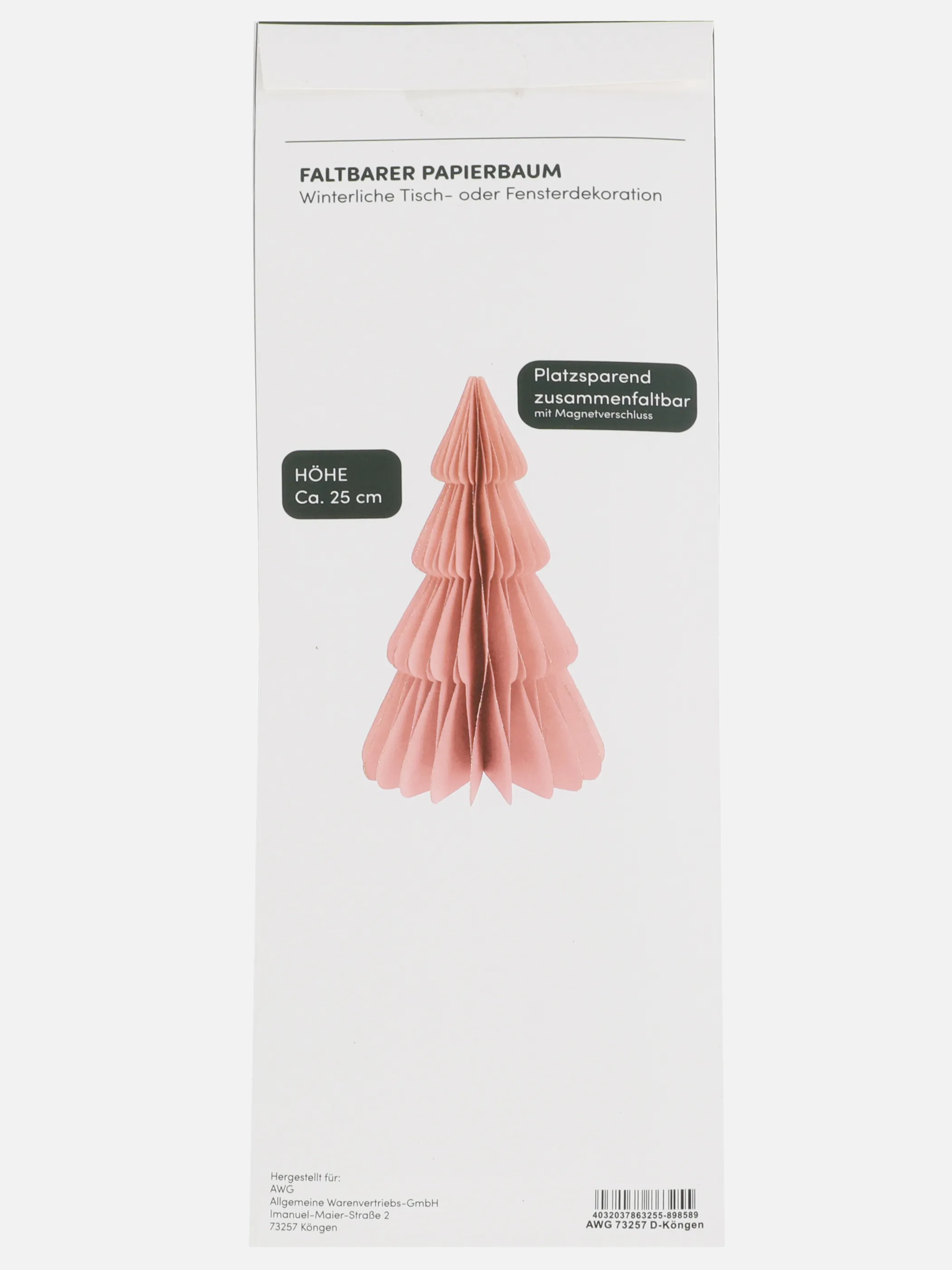 Weihnachten Papiertannenbaum Rosa 898589 ROSA 2