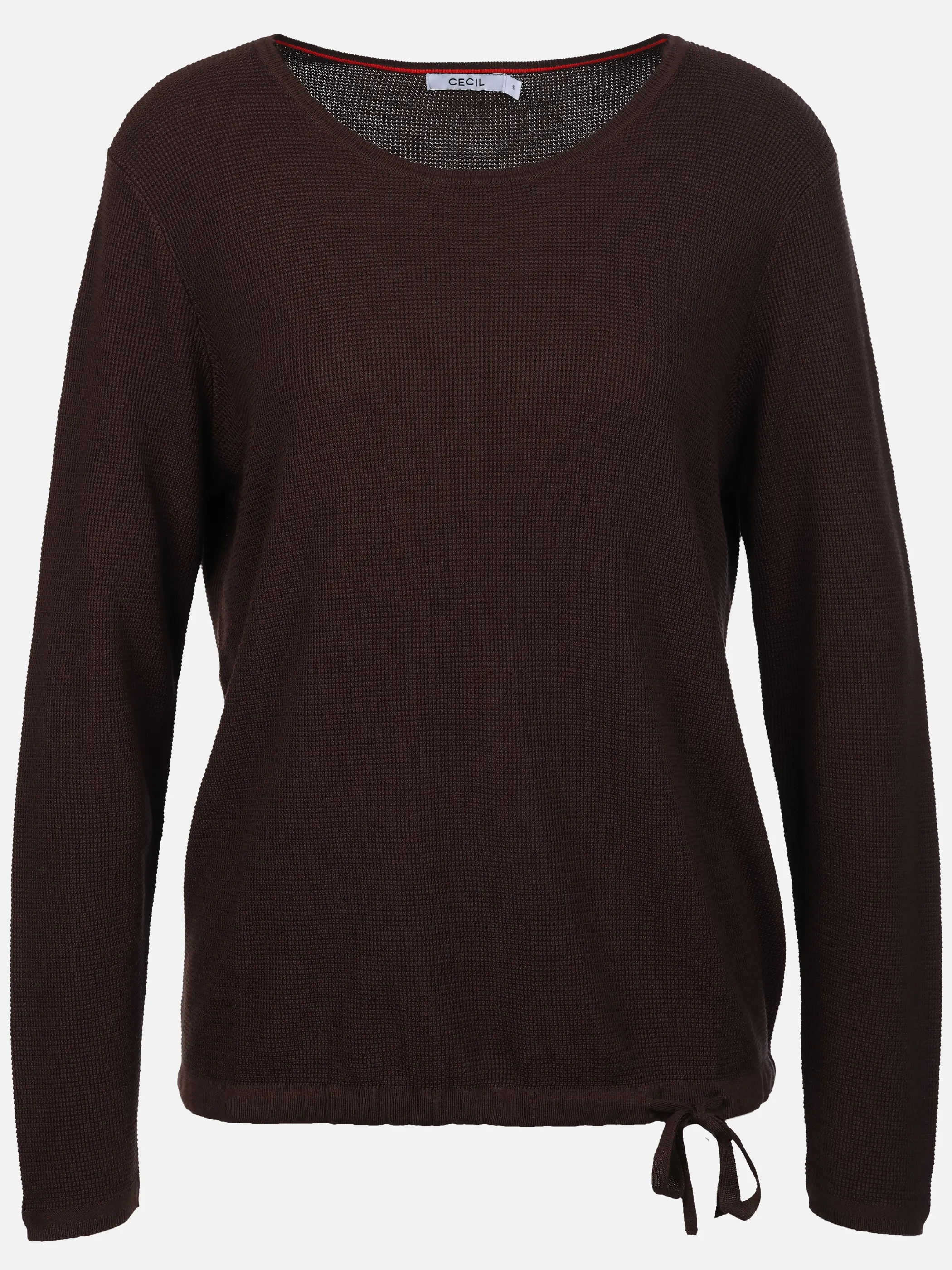 Cecil B303880 TOS_Structured Roundneck Braun 930104 17747 1
