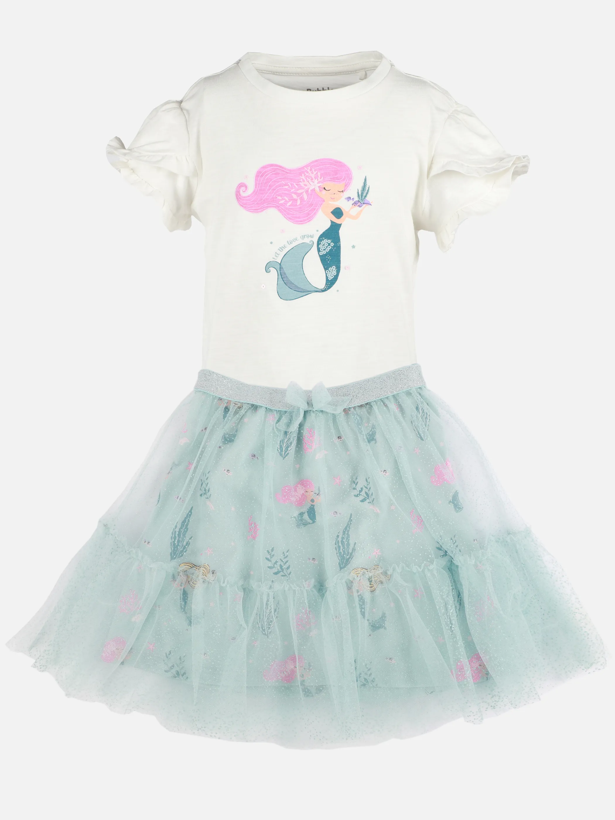 Bubble Gum KM set T-Shirt mit meerjungfrauen print + rock Weiß 908864 WEIßBLAU 1
