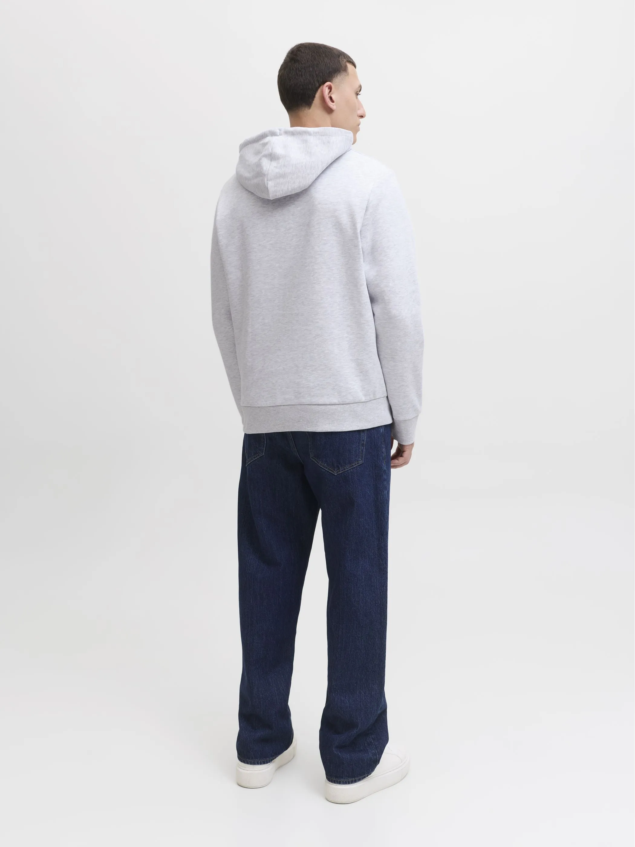 Jack Jones 12279119 JJGEPLAS SWEAT HOOD Weiß 913159 200349 2