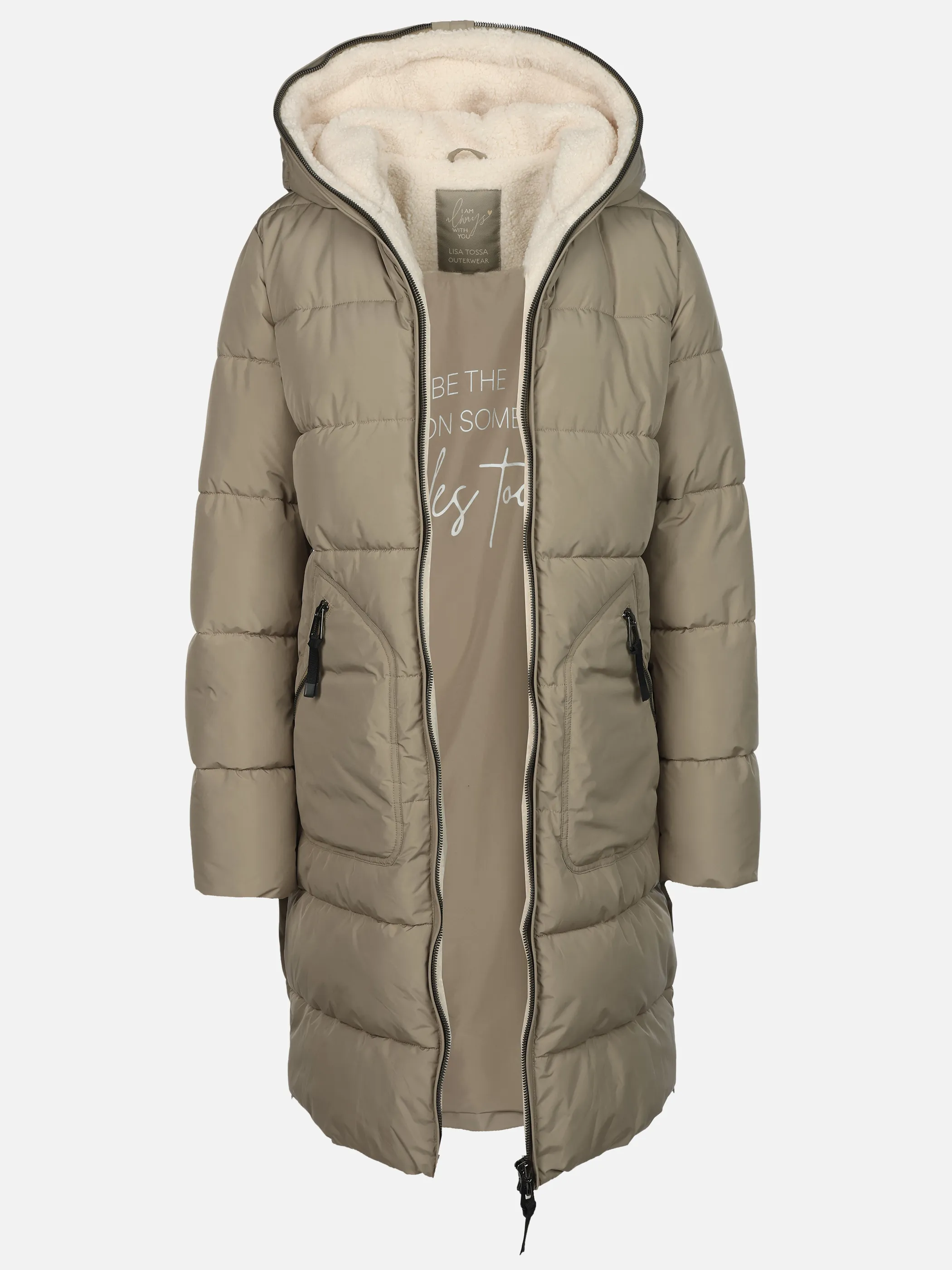 Lisa Tossa Da-Mantel m. Teddy-Fleece Salbei 929613 SALBEI 2