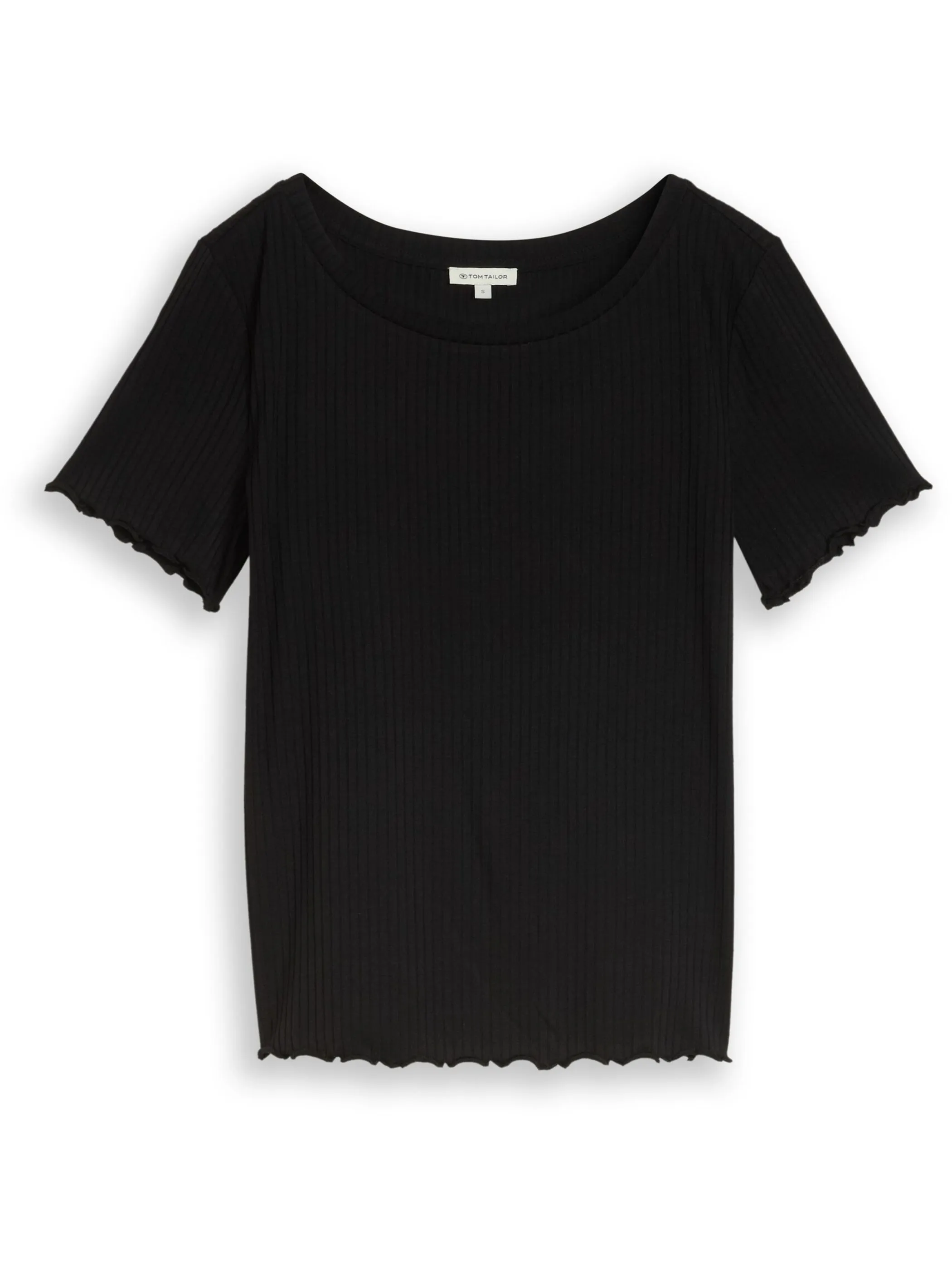 Tom Tailor 1051226 T-Shirt boxy rib Schwarz 926016 14482 5