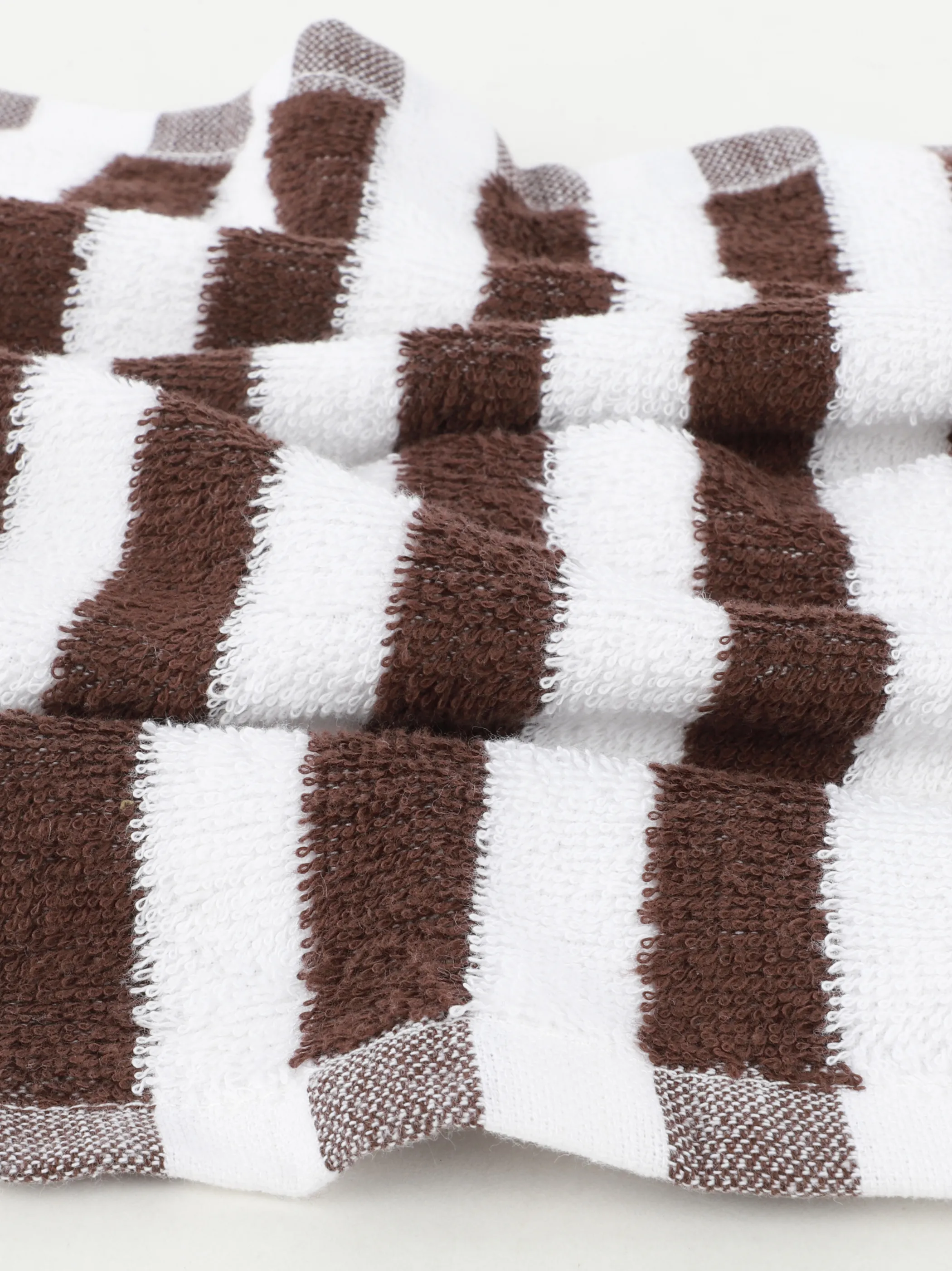 Dream House Gästetuch gestreift 30x50 Braun 919671 CHOCOLATE 3