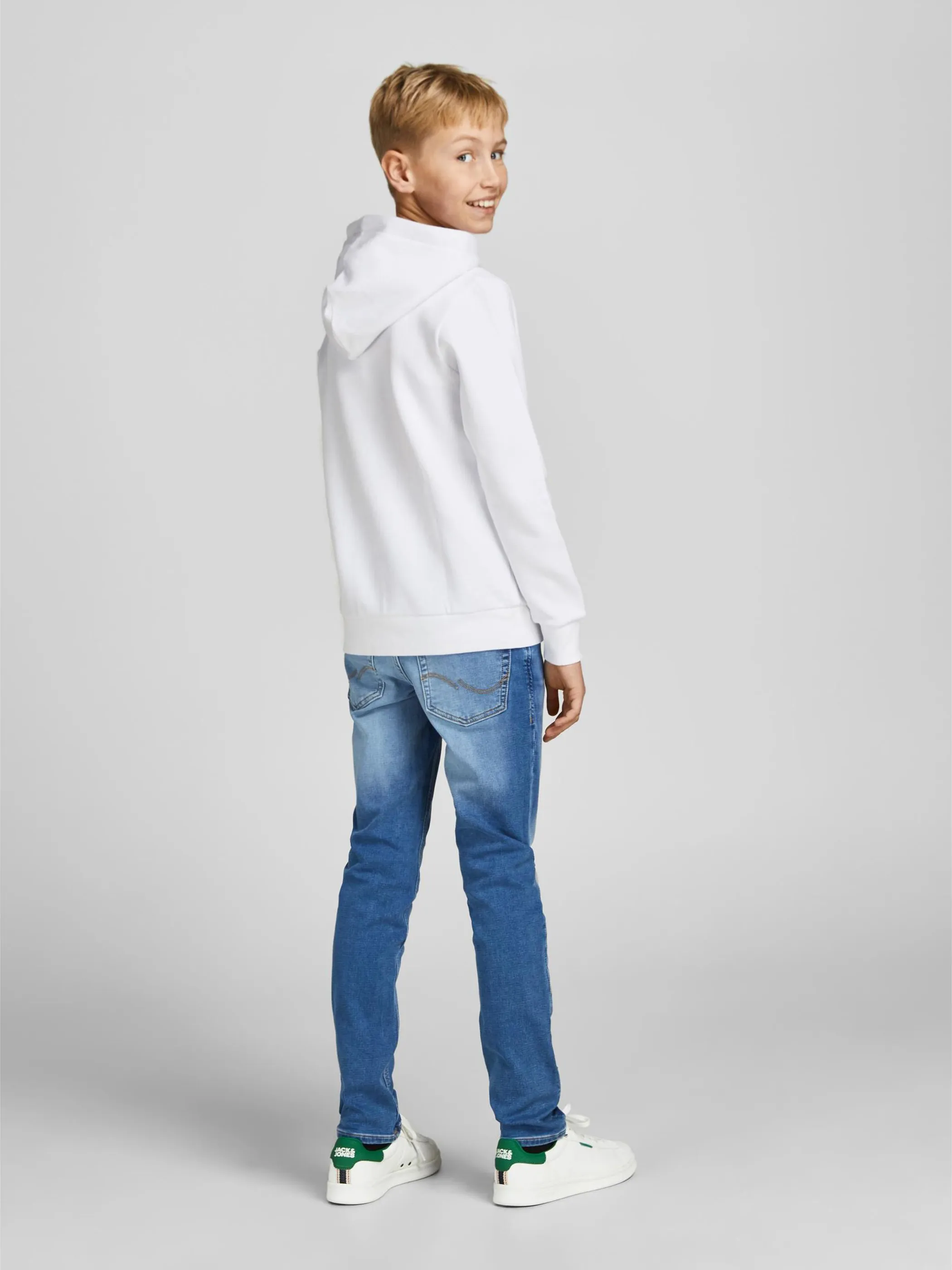 Jack&Jones Junior 12152841 JJECORP LOGO SWEAT HO Weiß 847246 178074008 4