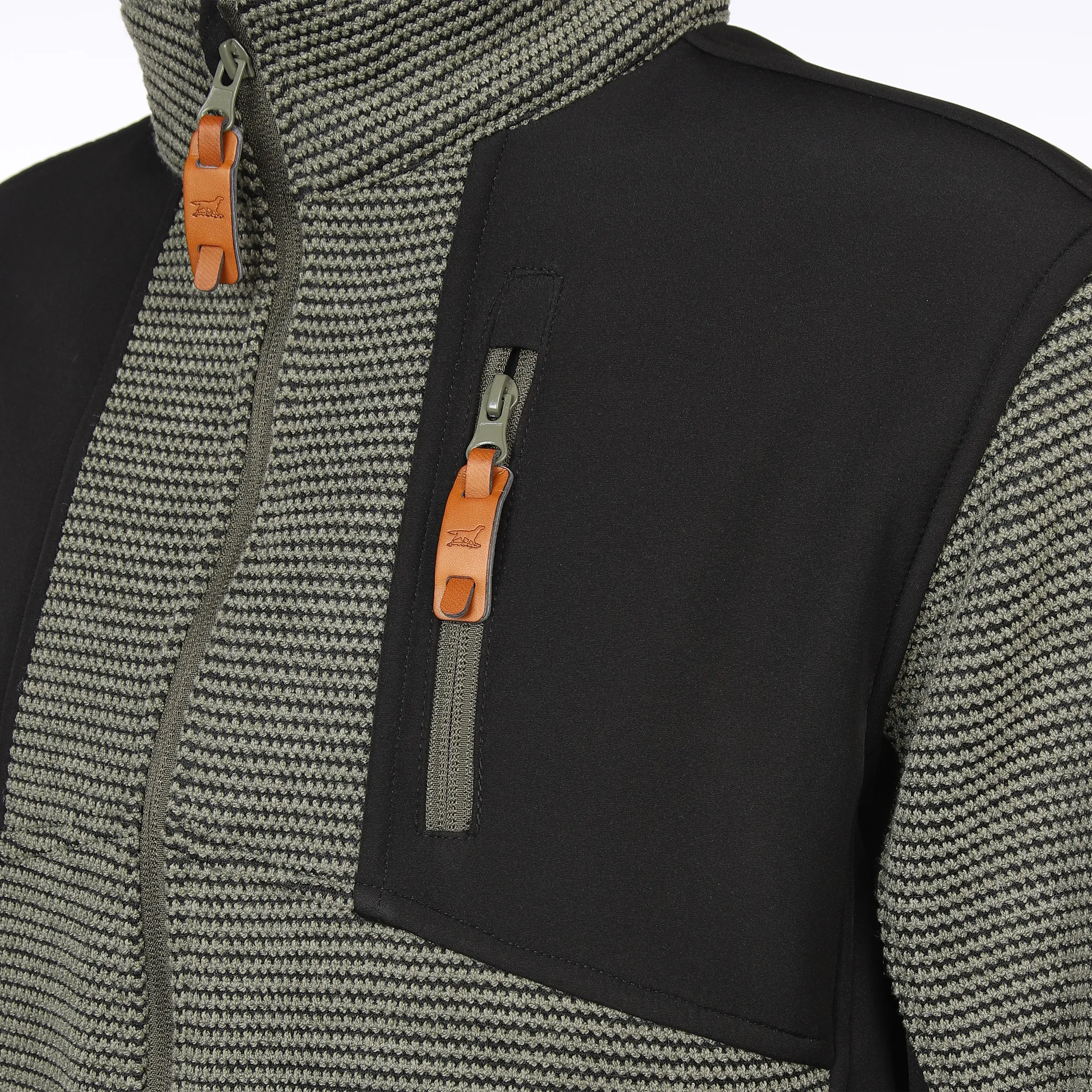 Jim Spencer He. Strickfleecejacke Hybrid Grün 883290 OLIVE MEL 4 Jim Spencer He. Strickfleecejacke Hybrid Grün 883290 OLIVE MEL 4