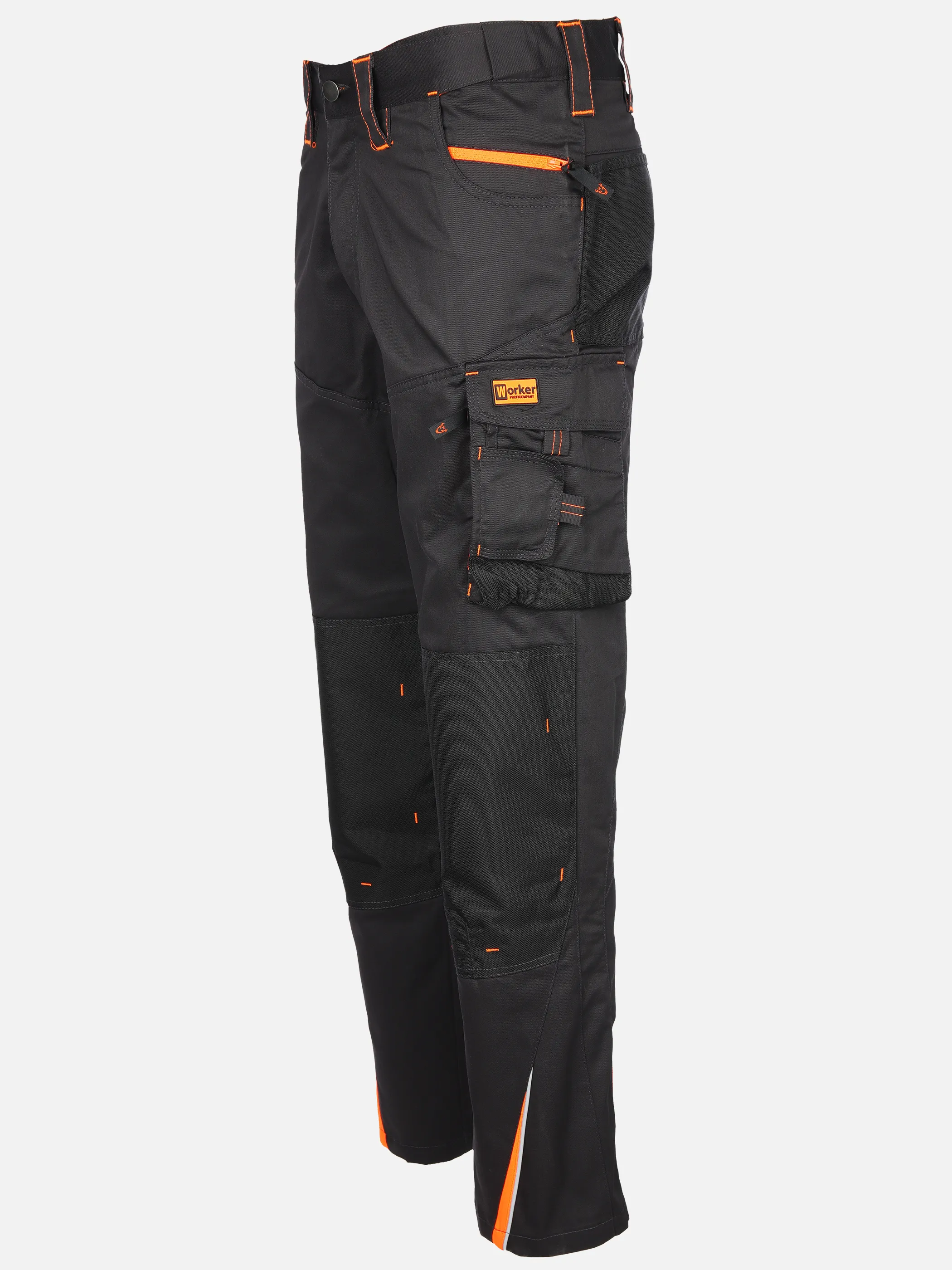 Worker He. Arbeitshose Neon Schwarz 929610 BL N ORANG 3