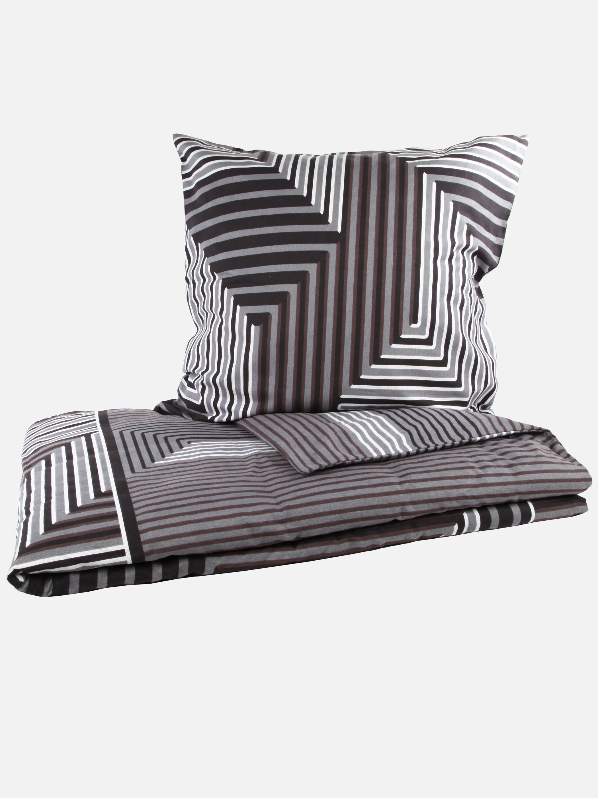 AWG Mode - Biberbettwäsche mit tollem Design 155x220cm | SCHWARZ | 155/220
