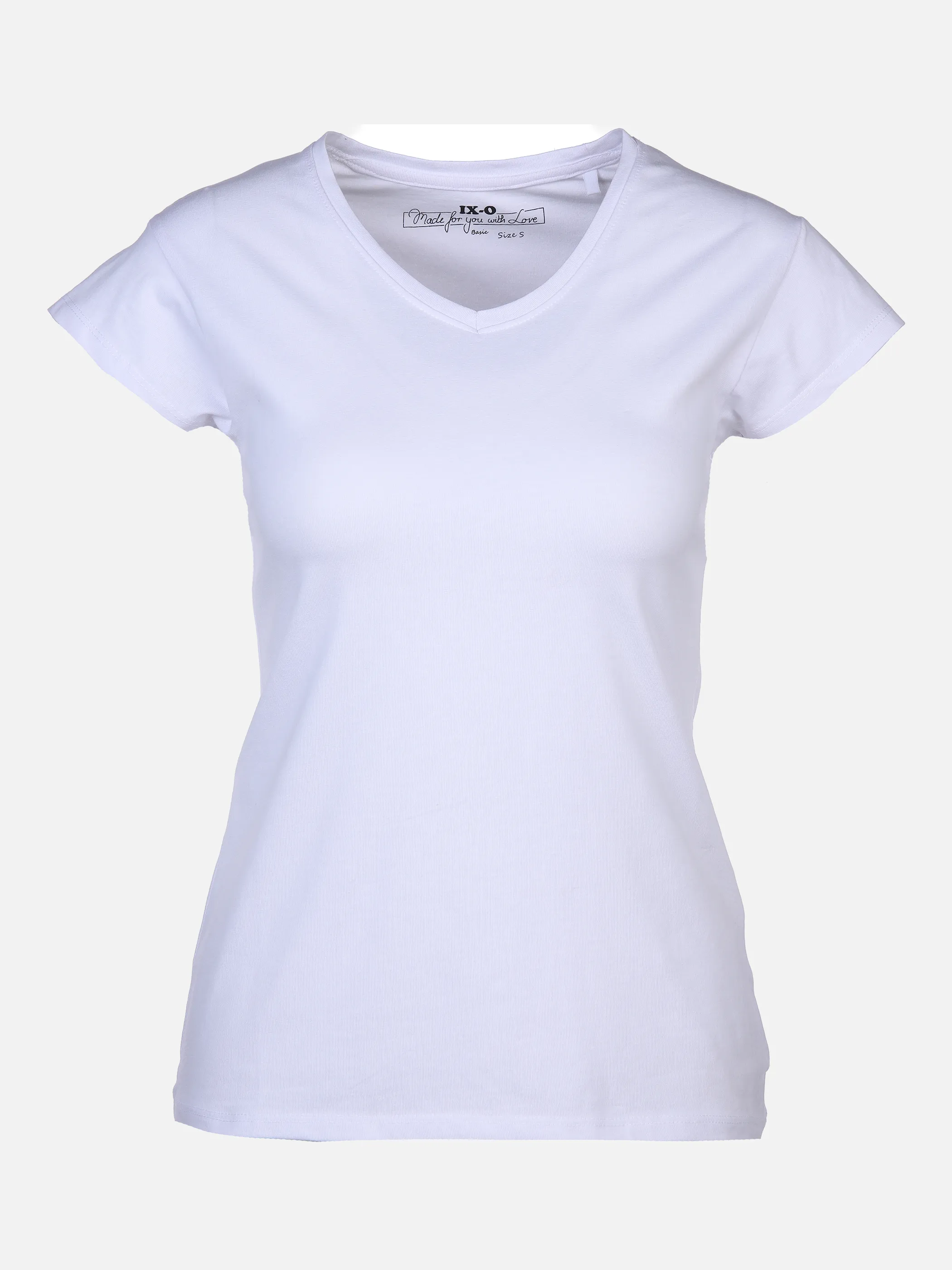 IX-O YF-Da-Shirt 1/2 Arm basic V-Ne Weiß 783622 WHITE 1 IX-O YF-Da-Shirt 1/2 Arm basic V-Ne Weiß 783622 WHITE 1