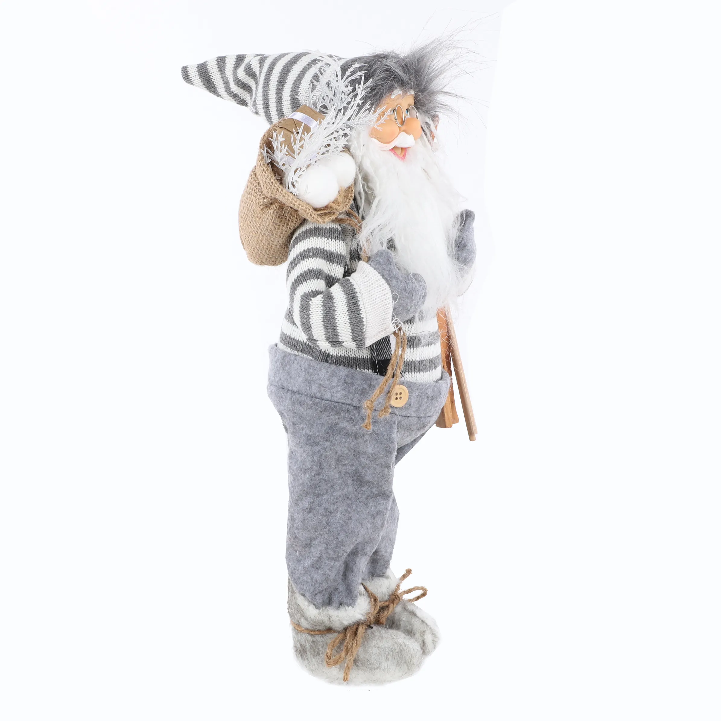 Weihnachten Weihnachtsmann stehend 46cm Sk Grau 884045 GRAU/WEIß 3 Weihnachten Weihnachtsmann stehend 46cm Sk Grau 884045 GRAU/WEIß 3
