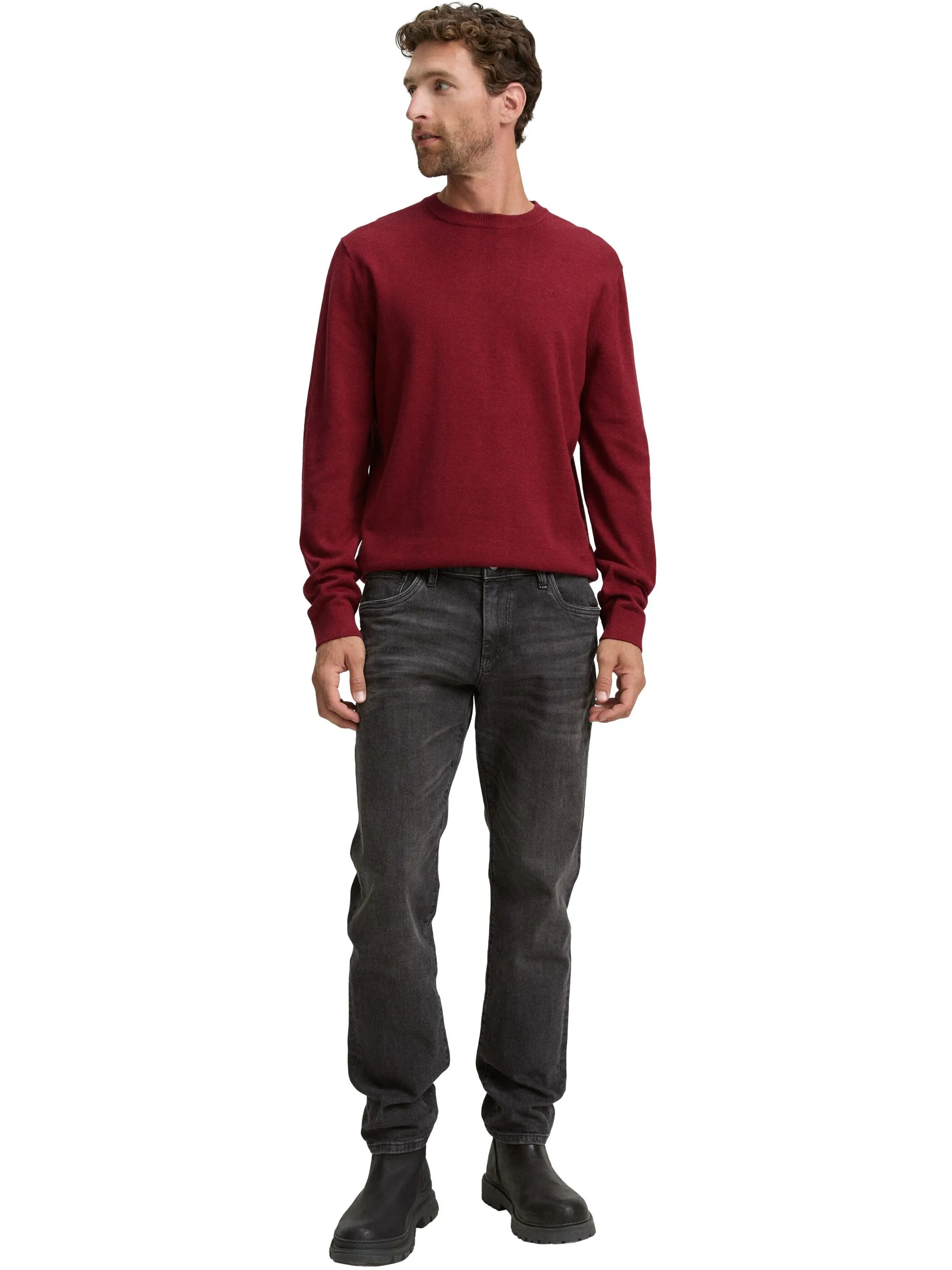 Tom Tailor 1039805 NOS basic crewneck knit Rot 898460 38762 4