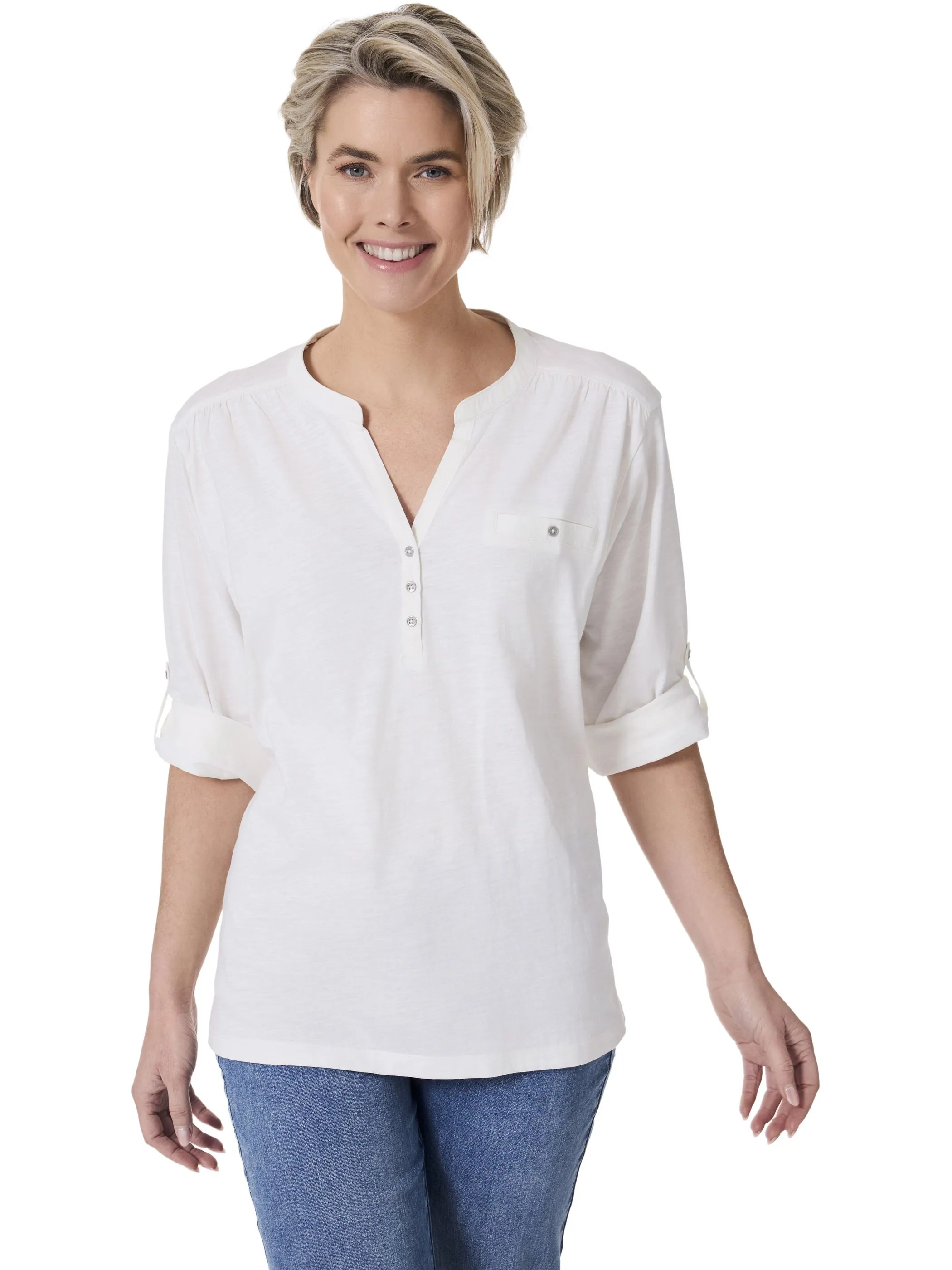 Stooker DOB 25560100001008 Da. T-Shirts / Weiß 906335 1008 1