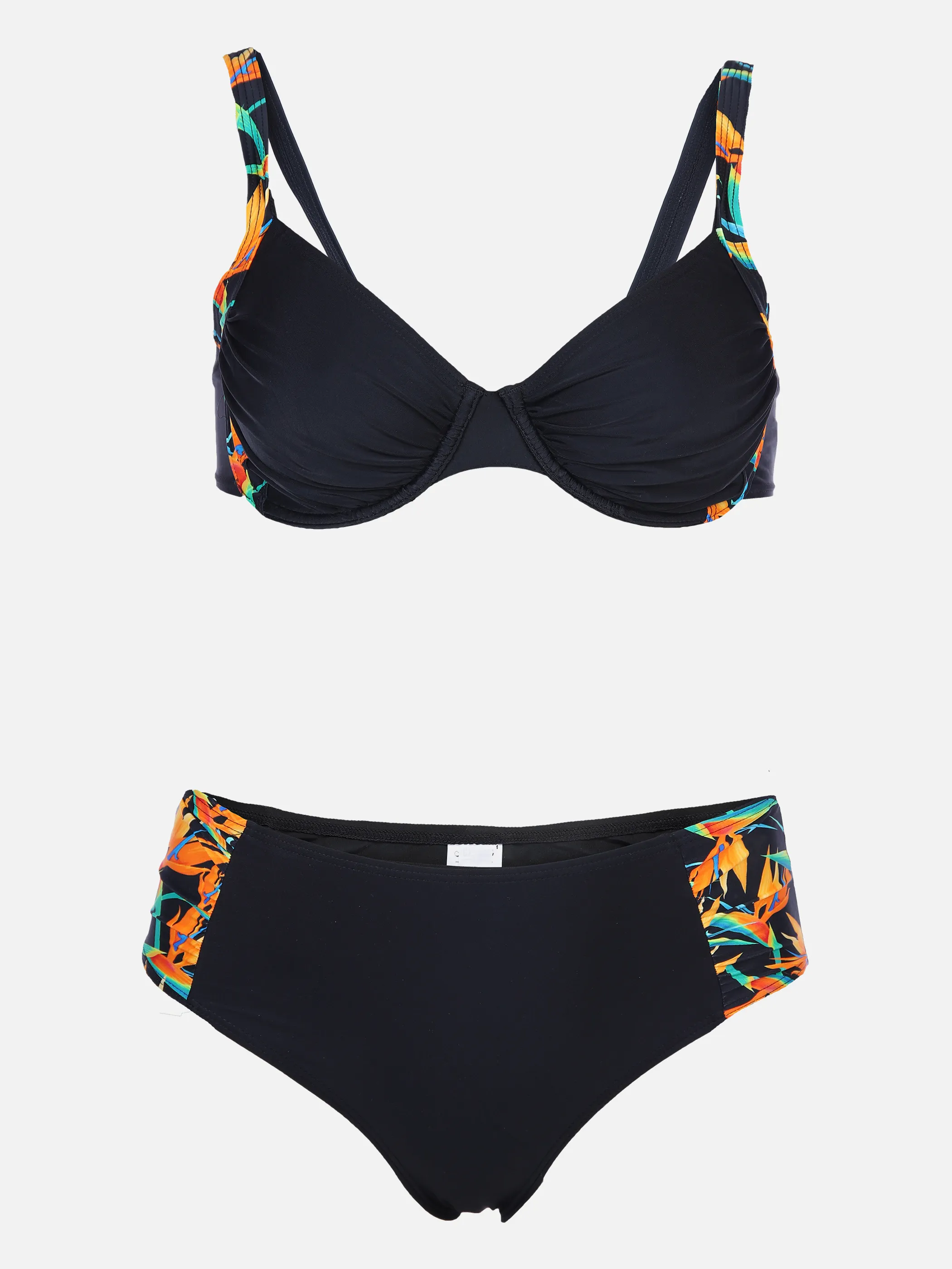 Sonja Blank Da-gr.Gr. Bikini-Set mit Druck Schwarz 876969 BLACK/ORAN 1