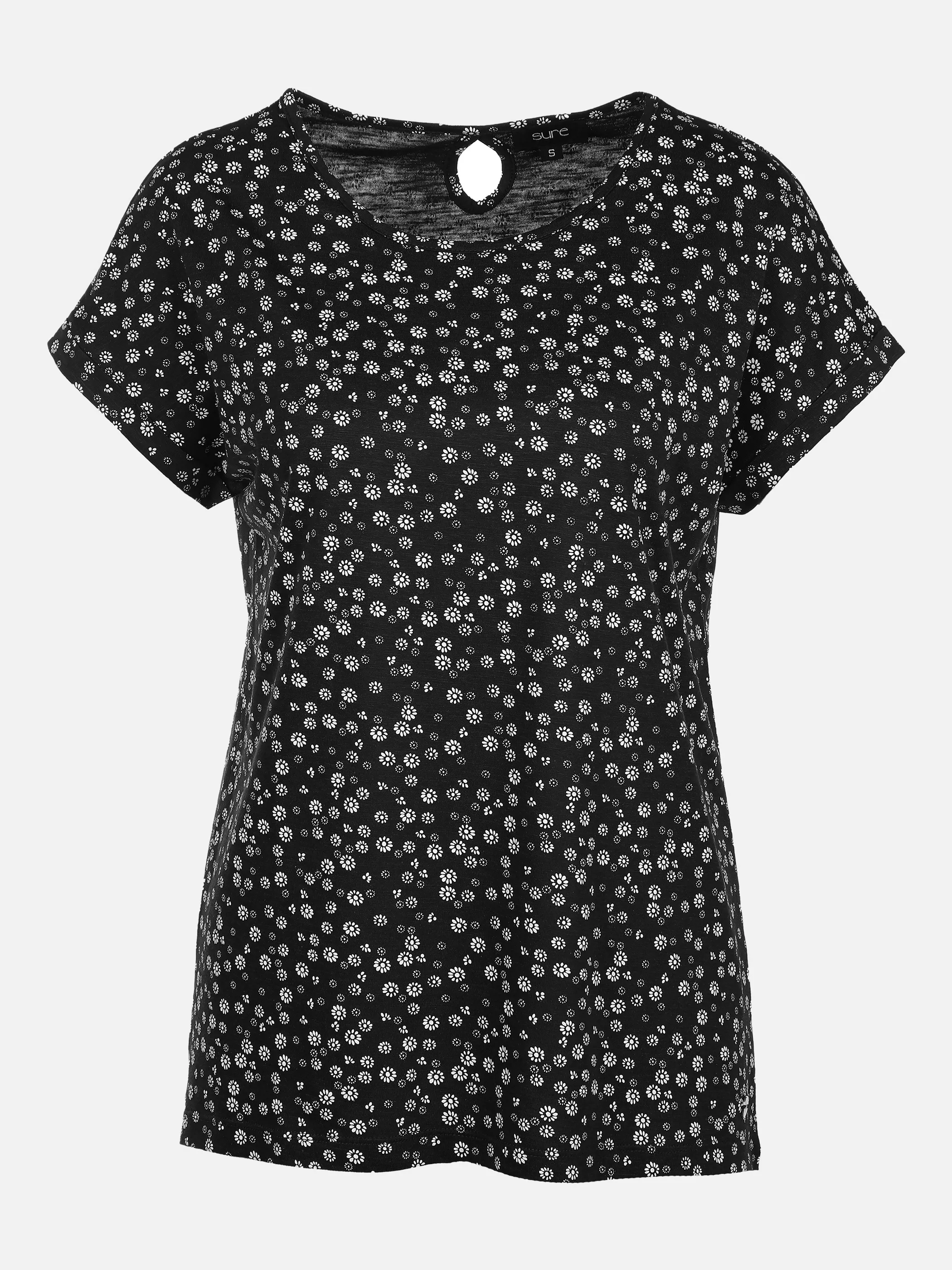 Sure Da-T-Shirt Alloverdruck Schwarz 848873 BLACK/WHIT 1