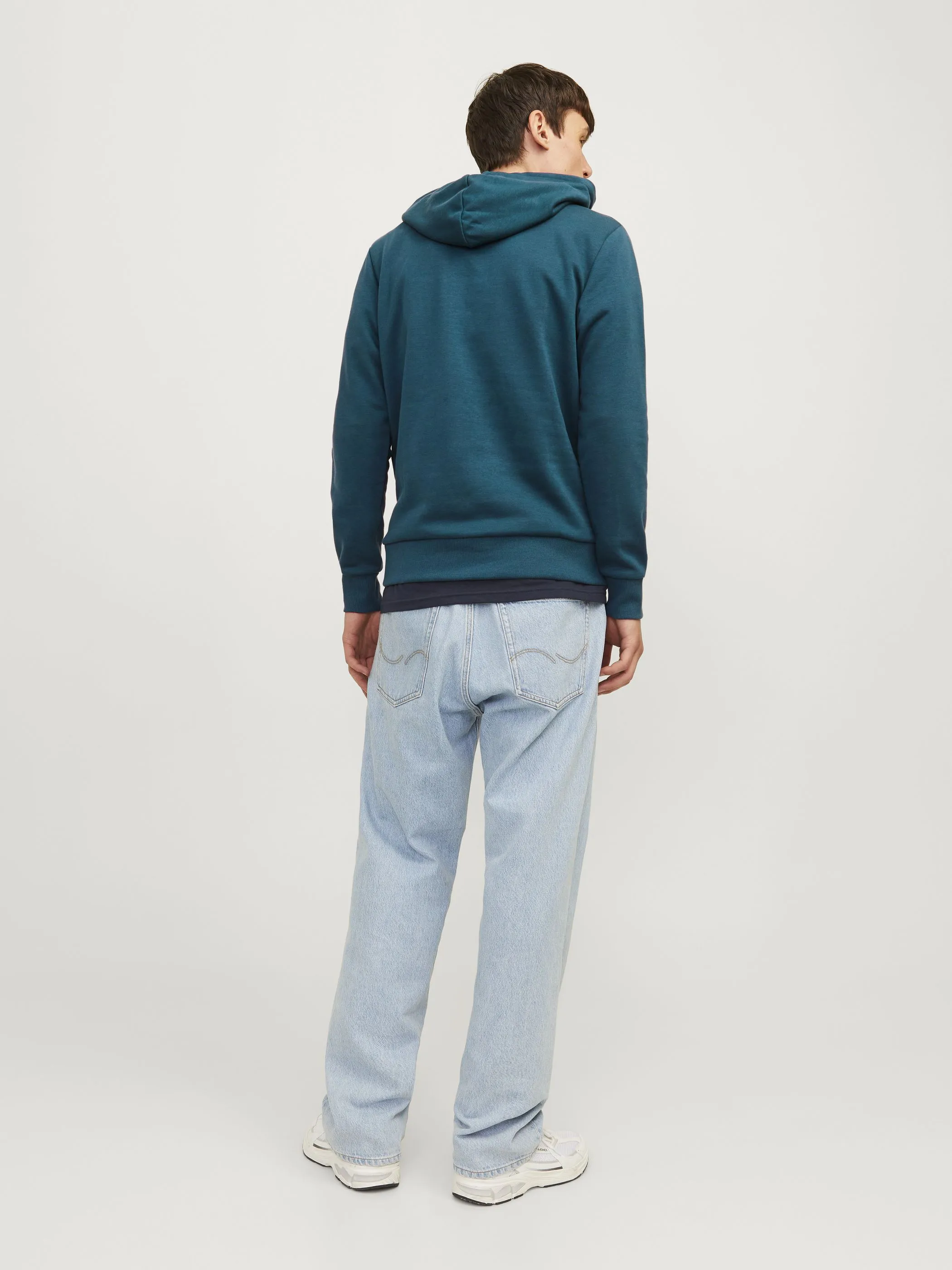 Jack Jones 12256807 JJTILEY SWEAT HOOD LN Grün 898089 176441 3