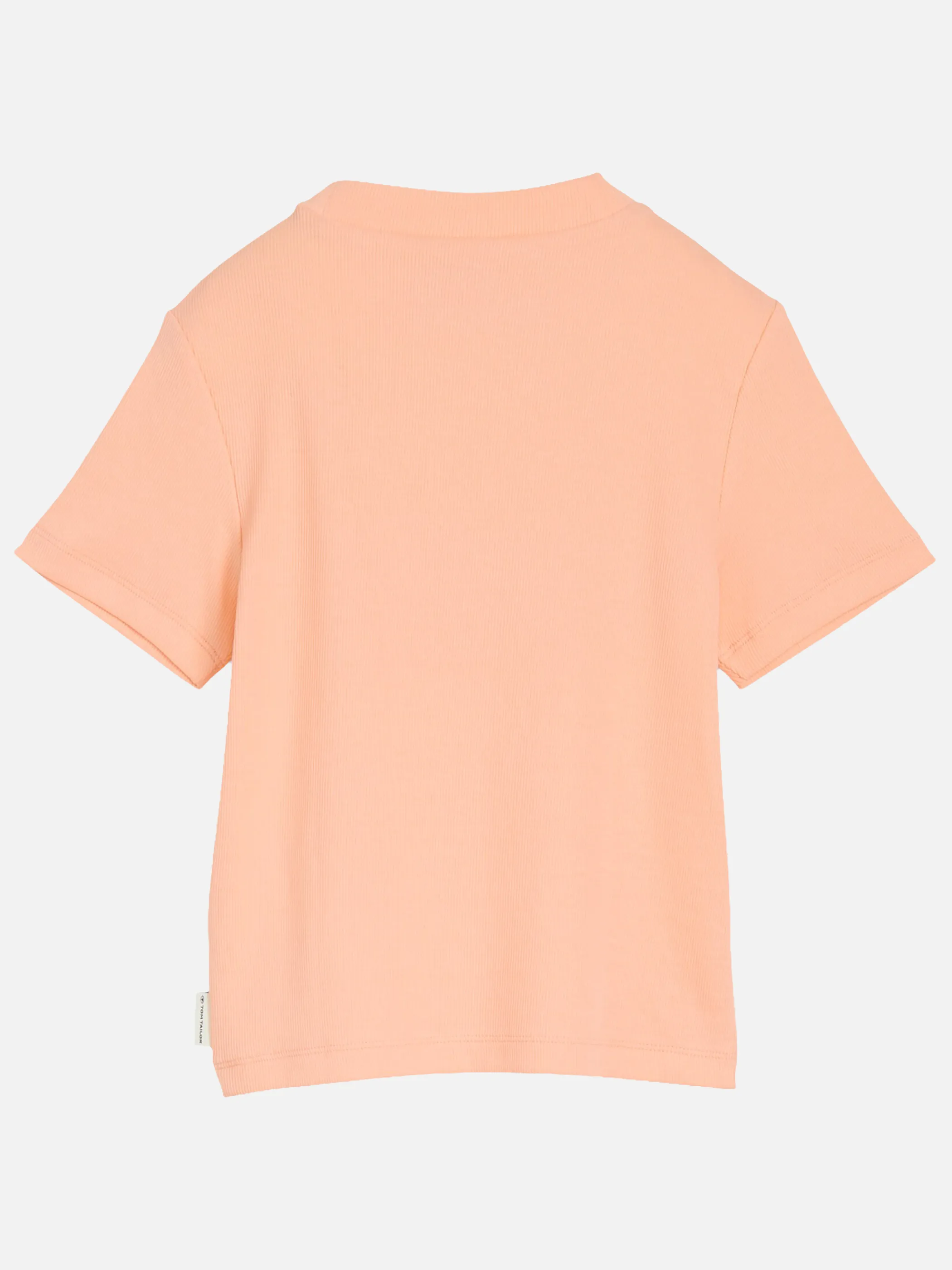 Tom Tailor 1041065 cropped mock neck rib t-shirt Orange 891320 37758 2