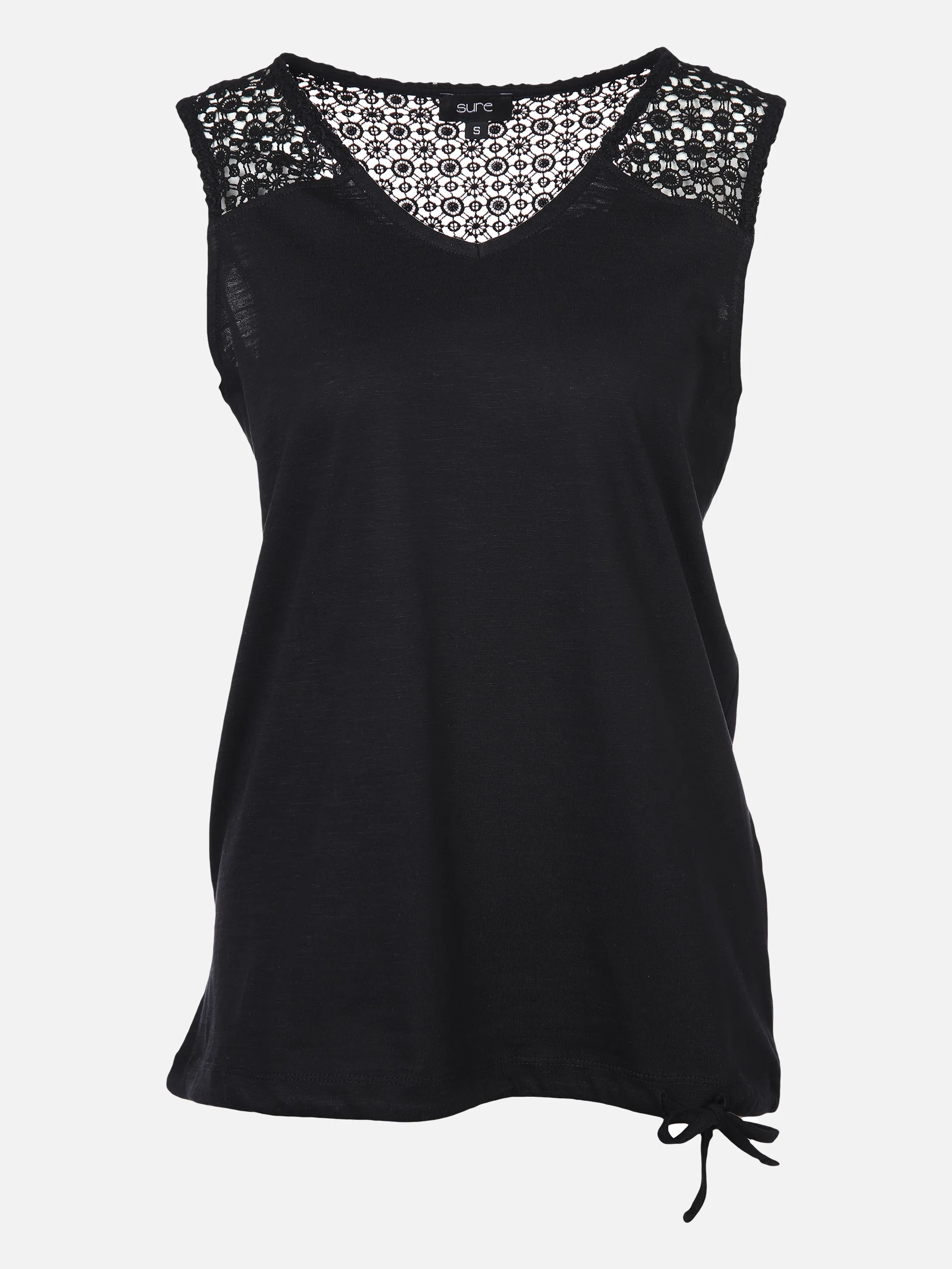 Sure Da-Tank-Top m.Spitze Schwarz 873512 SCHWARZ 1