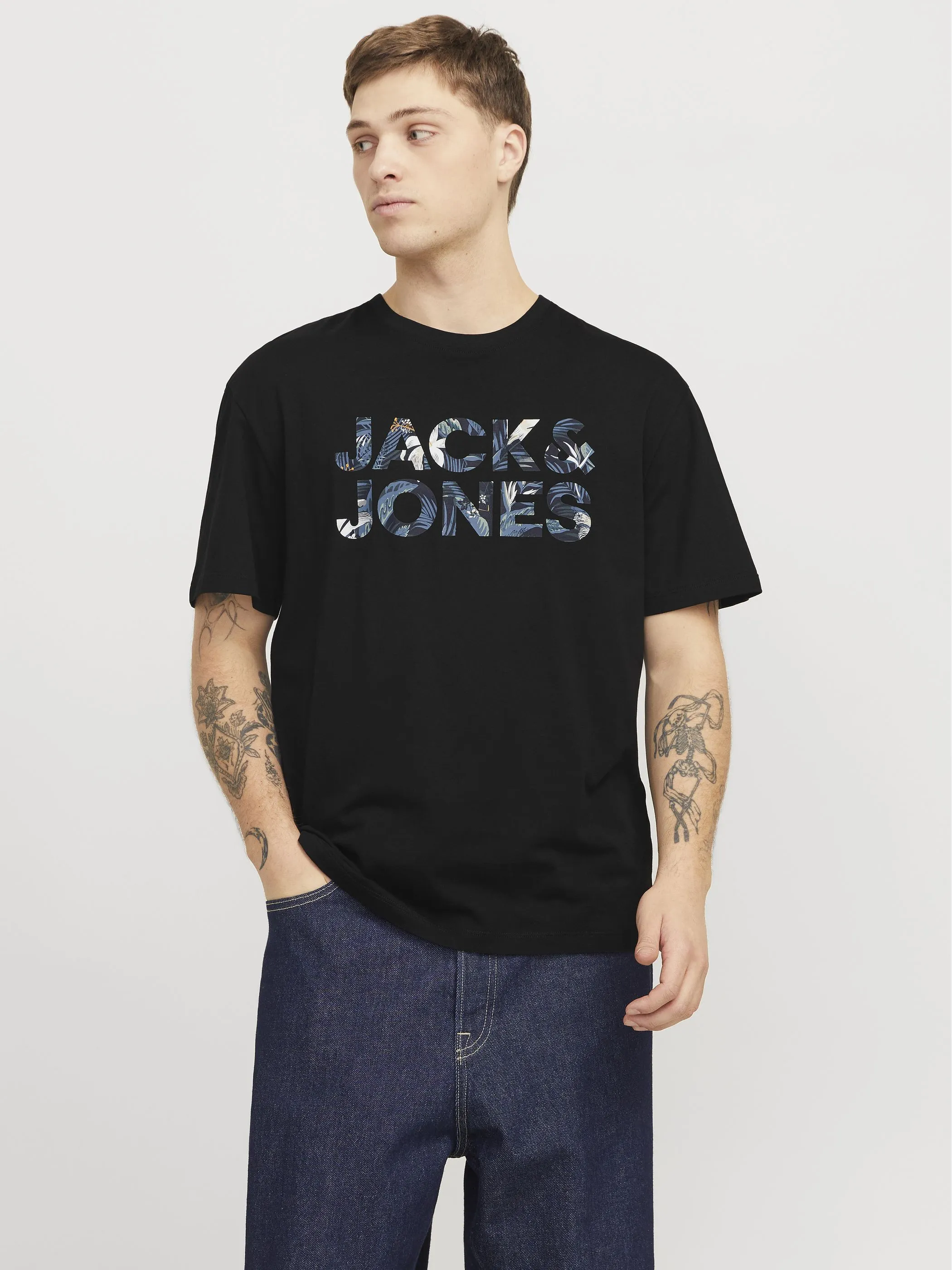 Jack Jones 12268127 JJEBRYAN CORP LOGO TE Schwarz 903404 178012 5