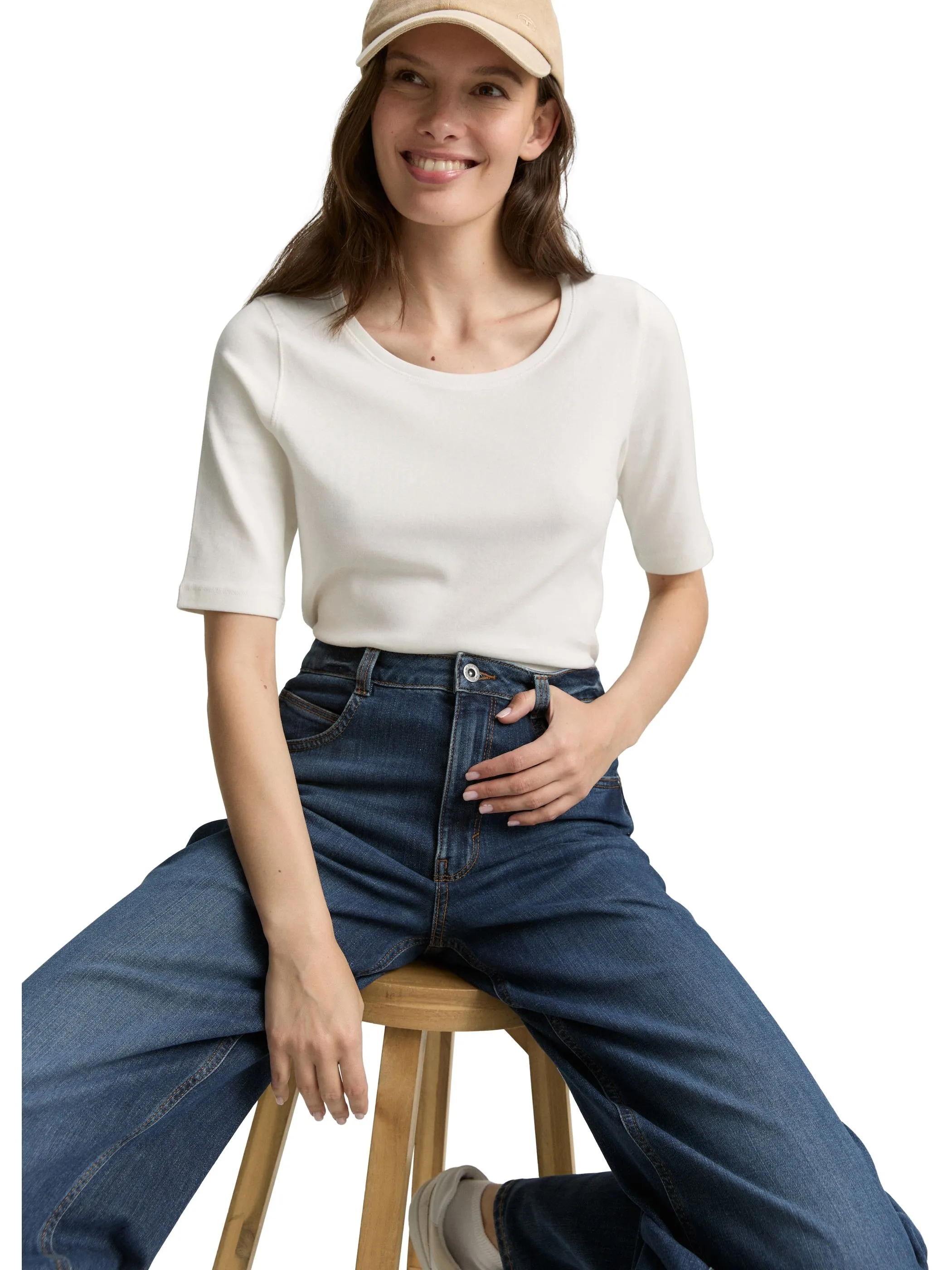 Tom Tailor 1047728 NOS T-shirt crew neck Weiß 914539 10315 Tom Tailor 1047728 NOS T-shirt crew neck Weiß 914539 10315