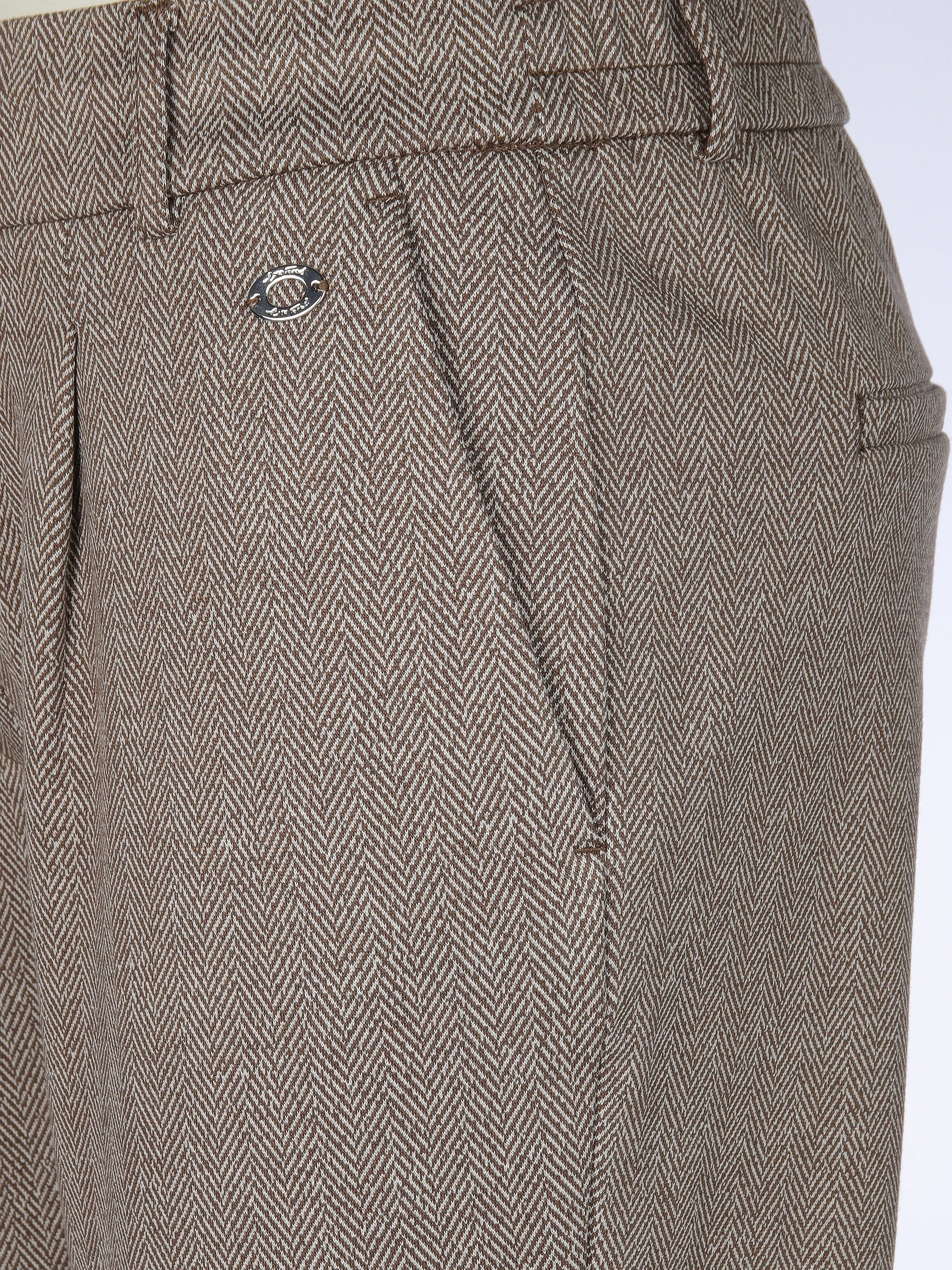 Lisa Tossa Da-Cityjogger Fischgratdessin Weiß 913971 EC 4