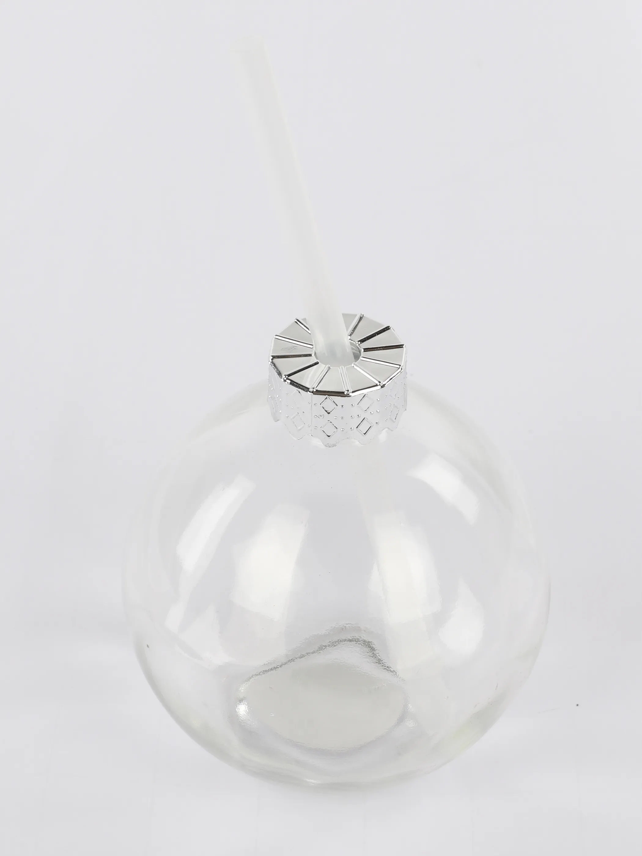 Weihnachten Trinkglas Chirstbaumkugel 400m Weiß 916489 TRANSP. 1