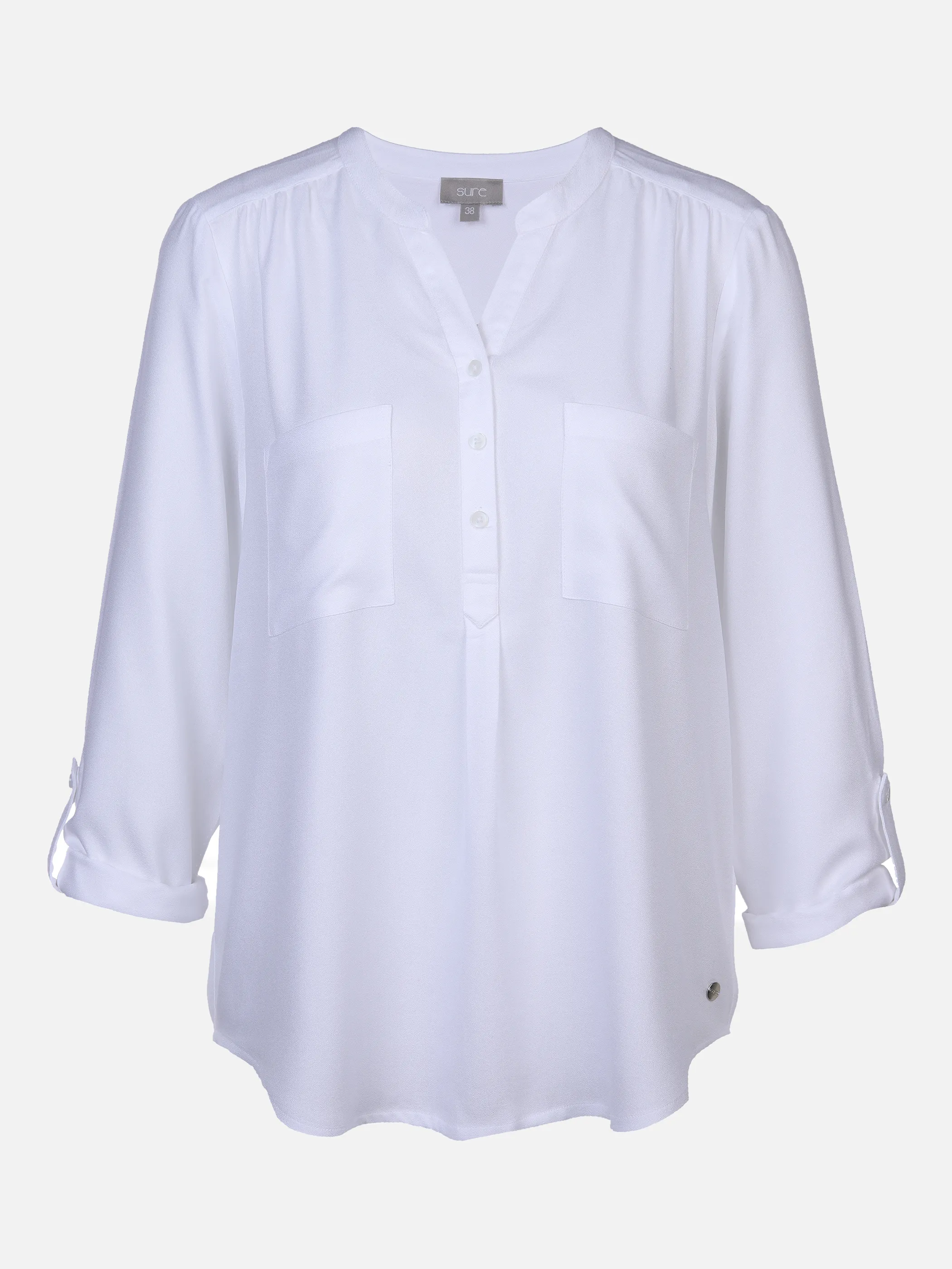 Sure Da-Viskosebluse m.Brusttaschen Weiß 872901 WEIß 1