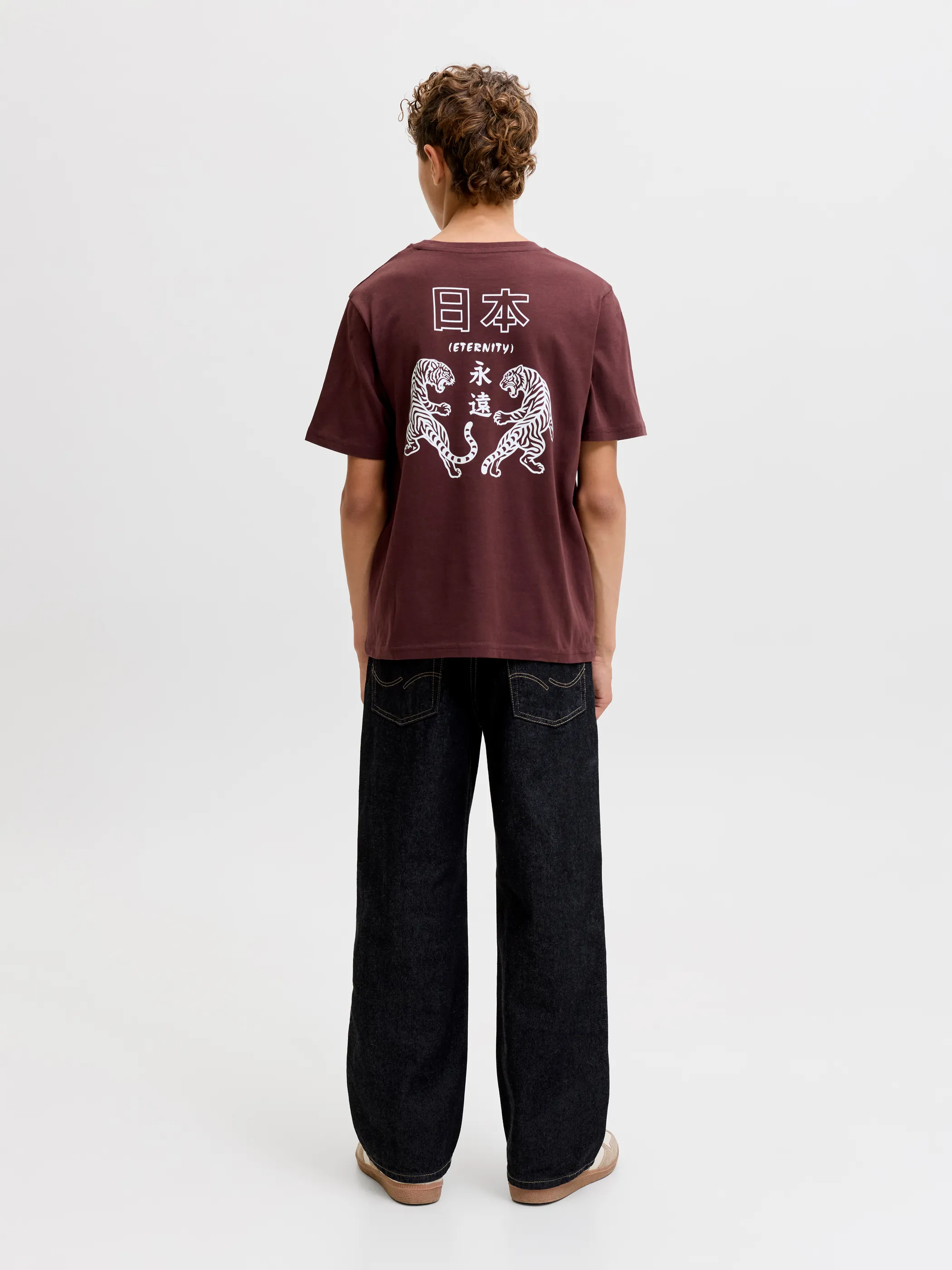 Jack&Jones Junior 12307351 JJBOYE TEE SS CREW NECK JNR Braun 931434 177094 2