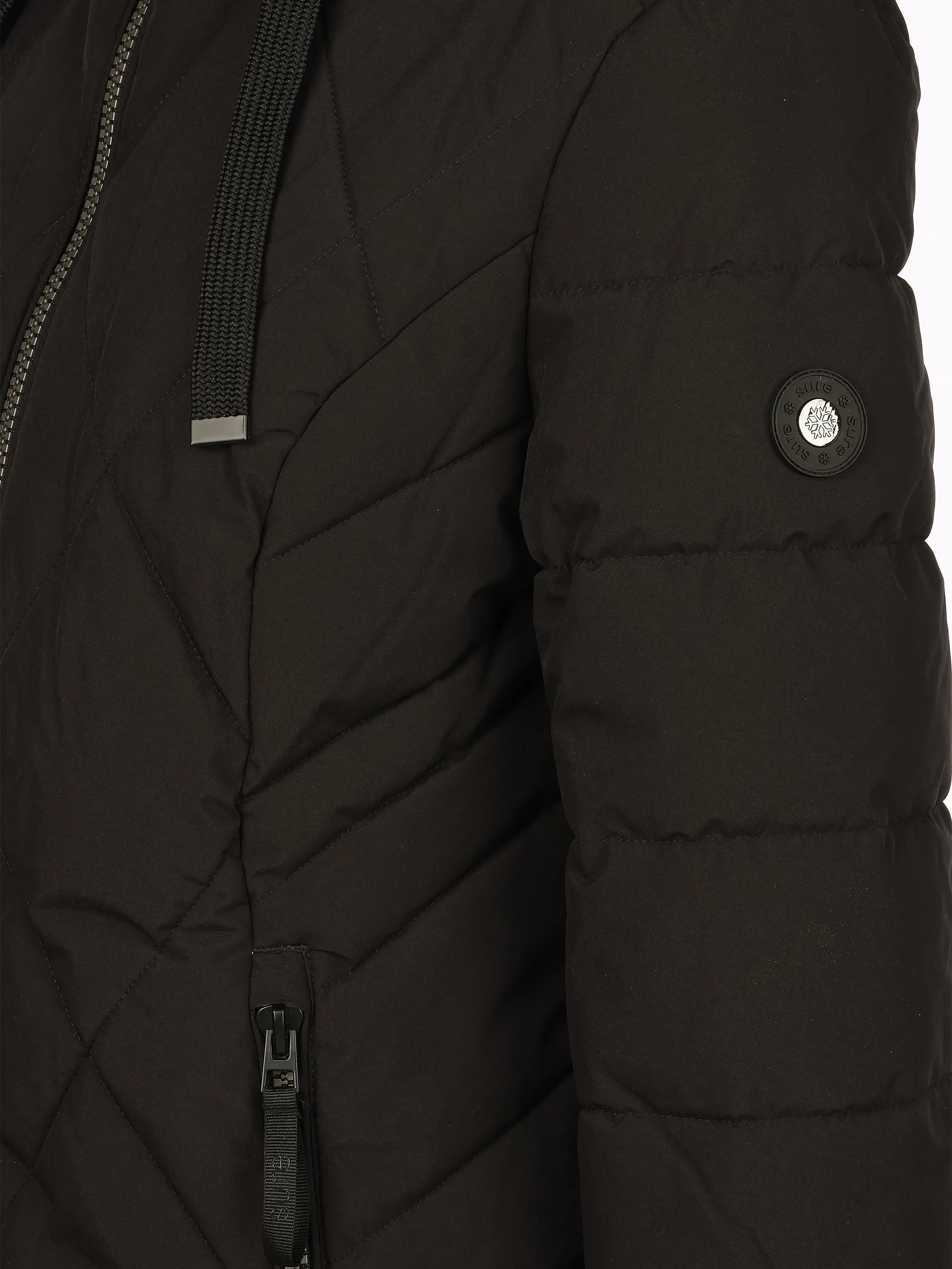 Sure Da-Steppmantel m. Kapuze Schwarz 913056 BLACK 4