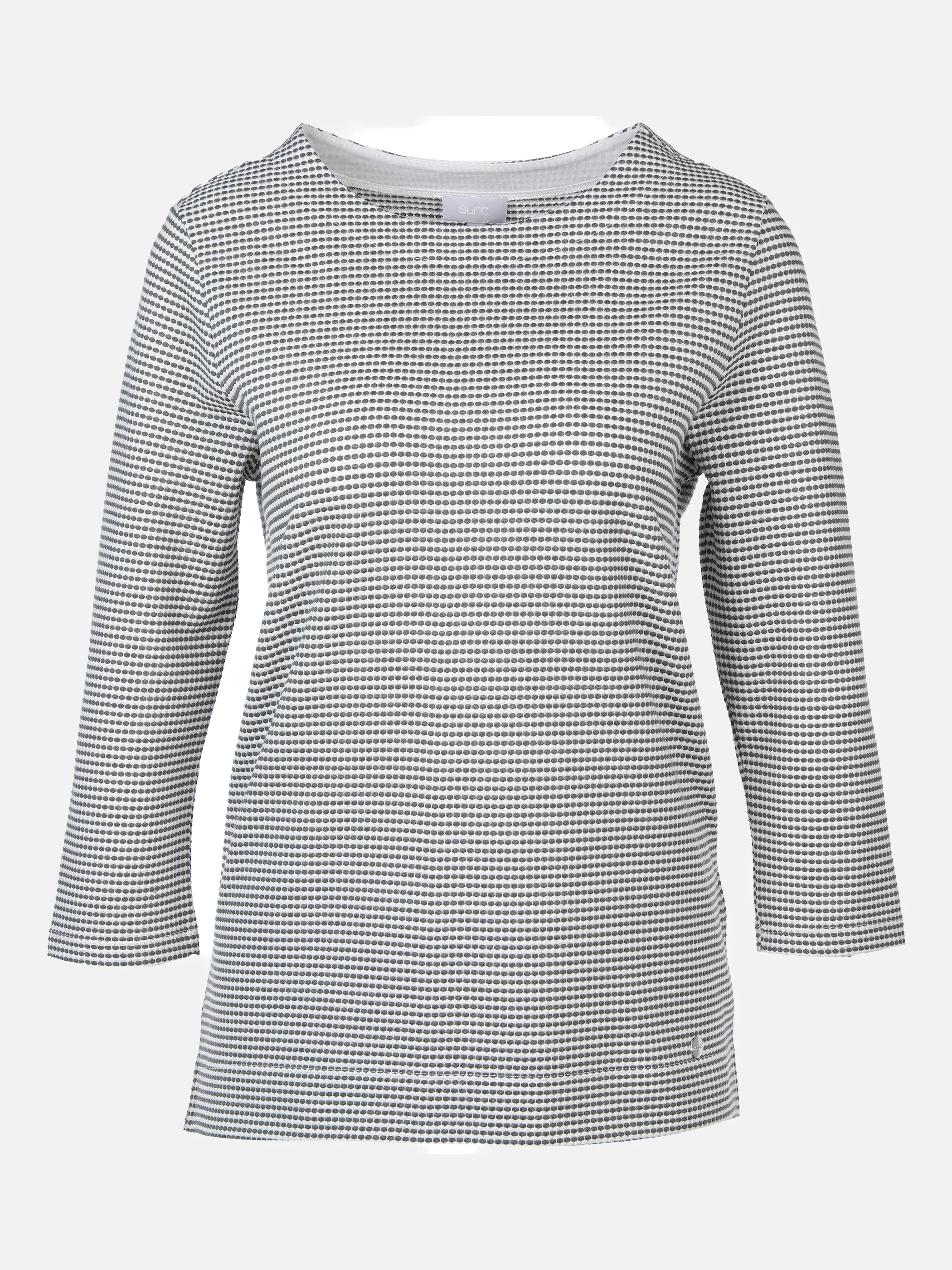 Sure Da-Struktur-Sweatshirt 3/4 Arm Weiß 864399 OFFW./OLIV 1 Sure Da-Struktur-Sweatshirt 3/4 Arm Weiß 864399 OFFW./OLIV 1
