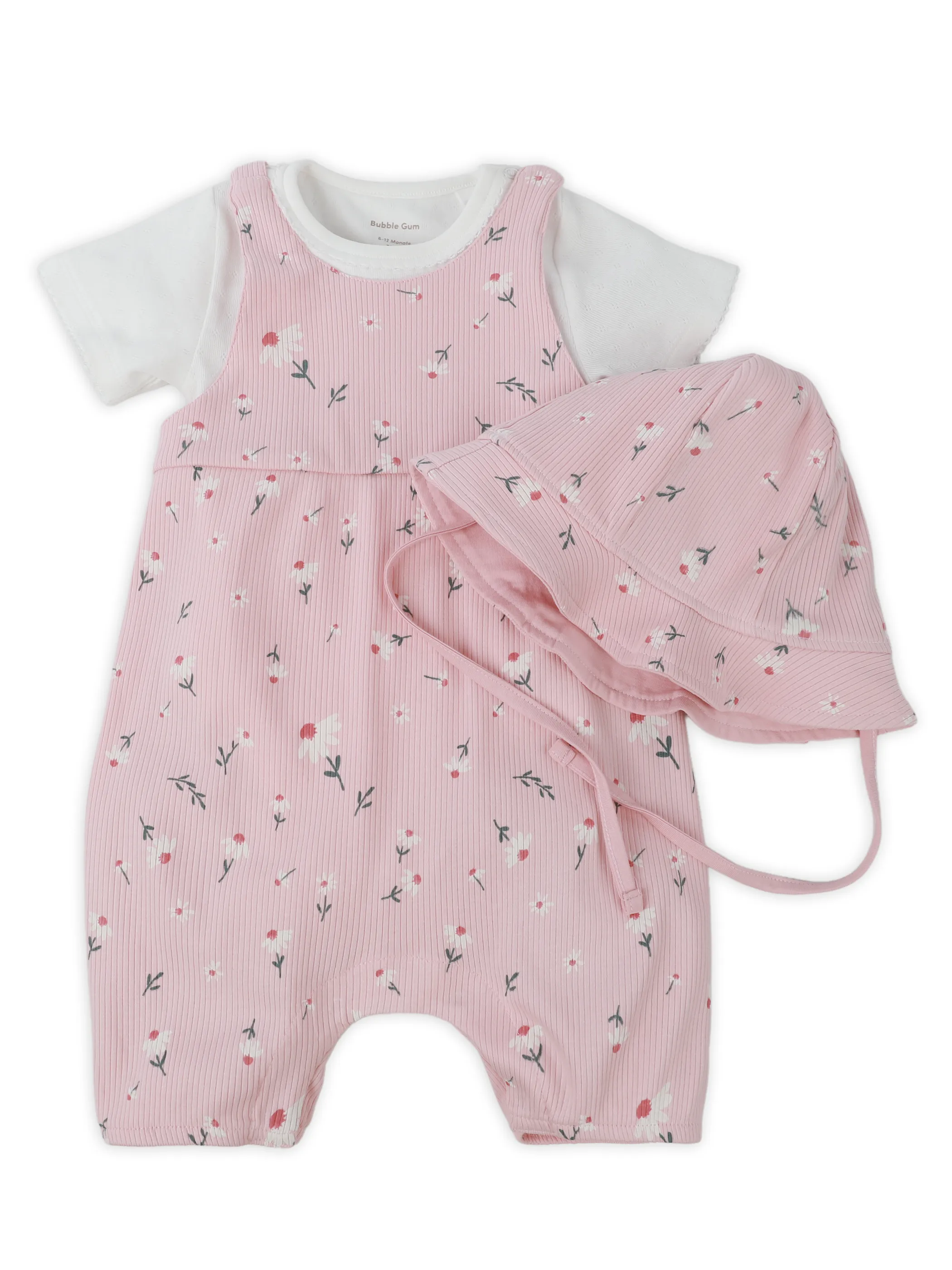Bubble Gum BM Zweiteiler Body+Jumpsuit weiß/rosa Rosa 930335 ROSA/WEIß 1