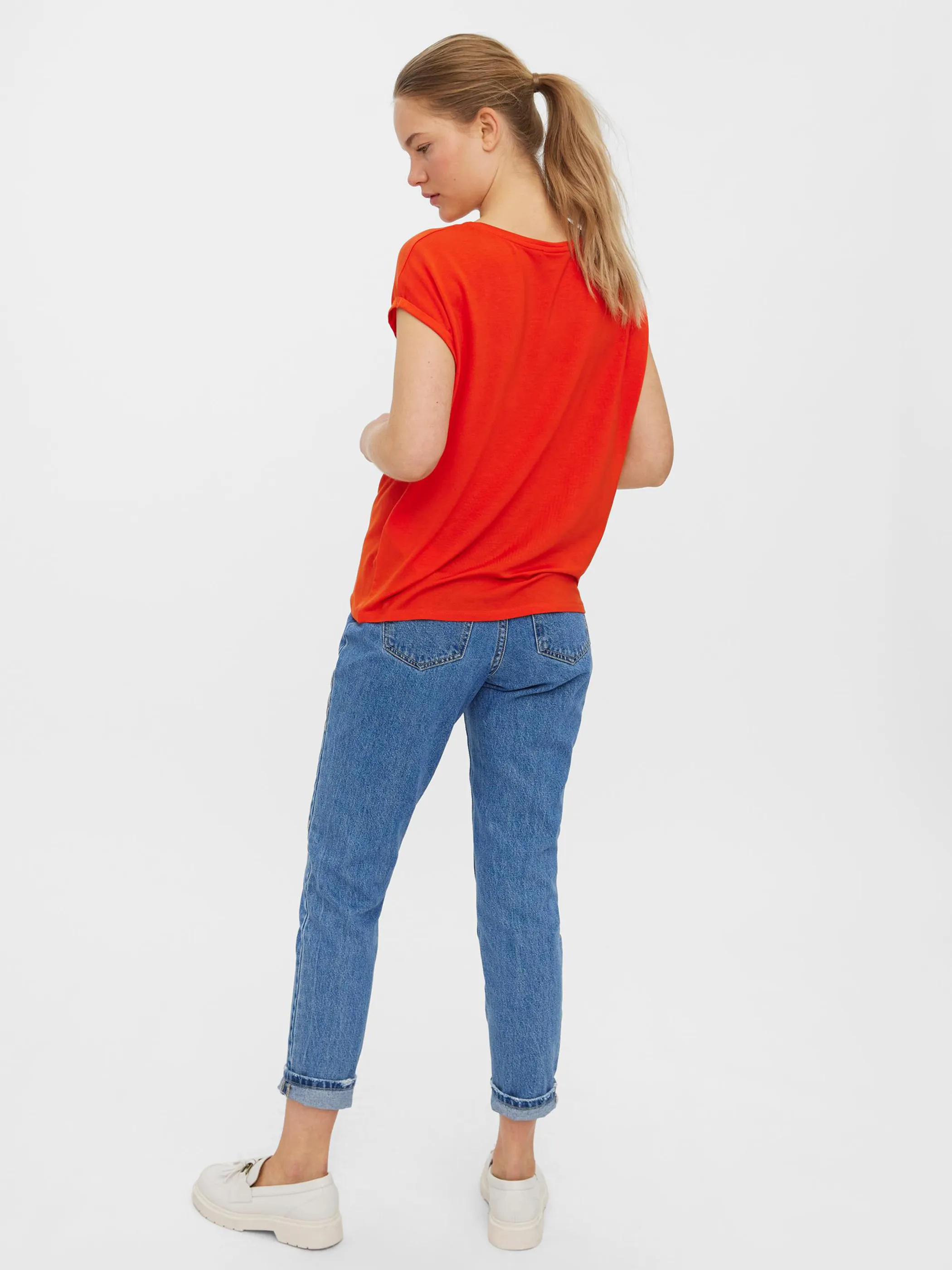 Vero Moda 10187159 VMAWARE PLAIN SS TOP Orange 767201 220171 2 Vero Moda 10187159 VMAWARE PLAIN SS TOP Orange 767201 220171 2