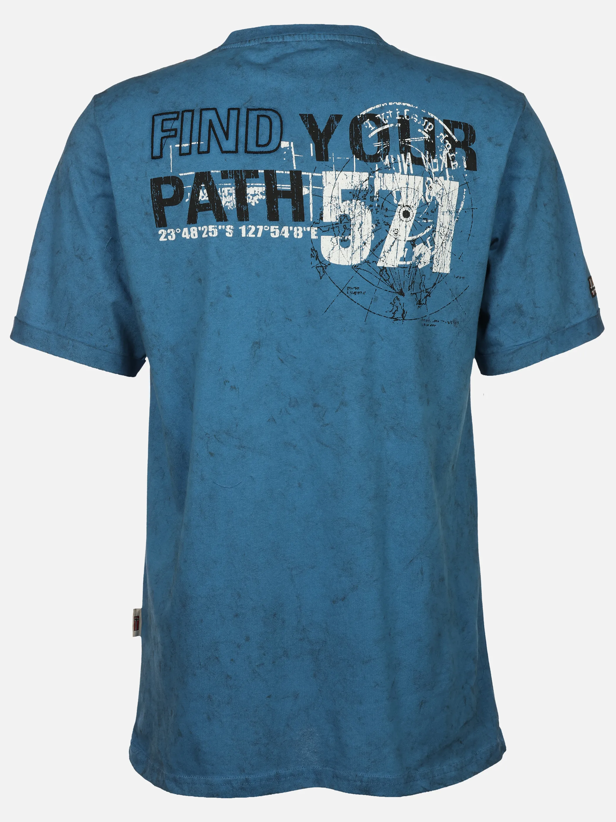 Southern Territory He. Henleyshirt 1/2 Arm print Blau 926170 NAVY 2
