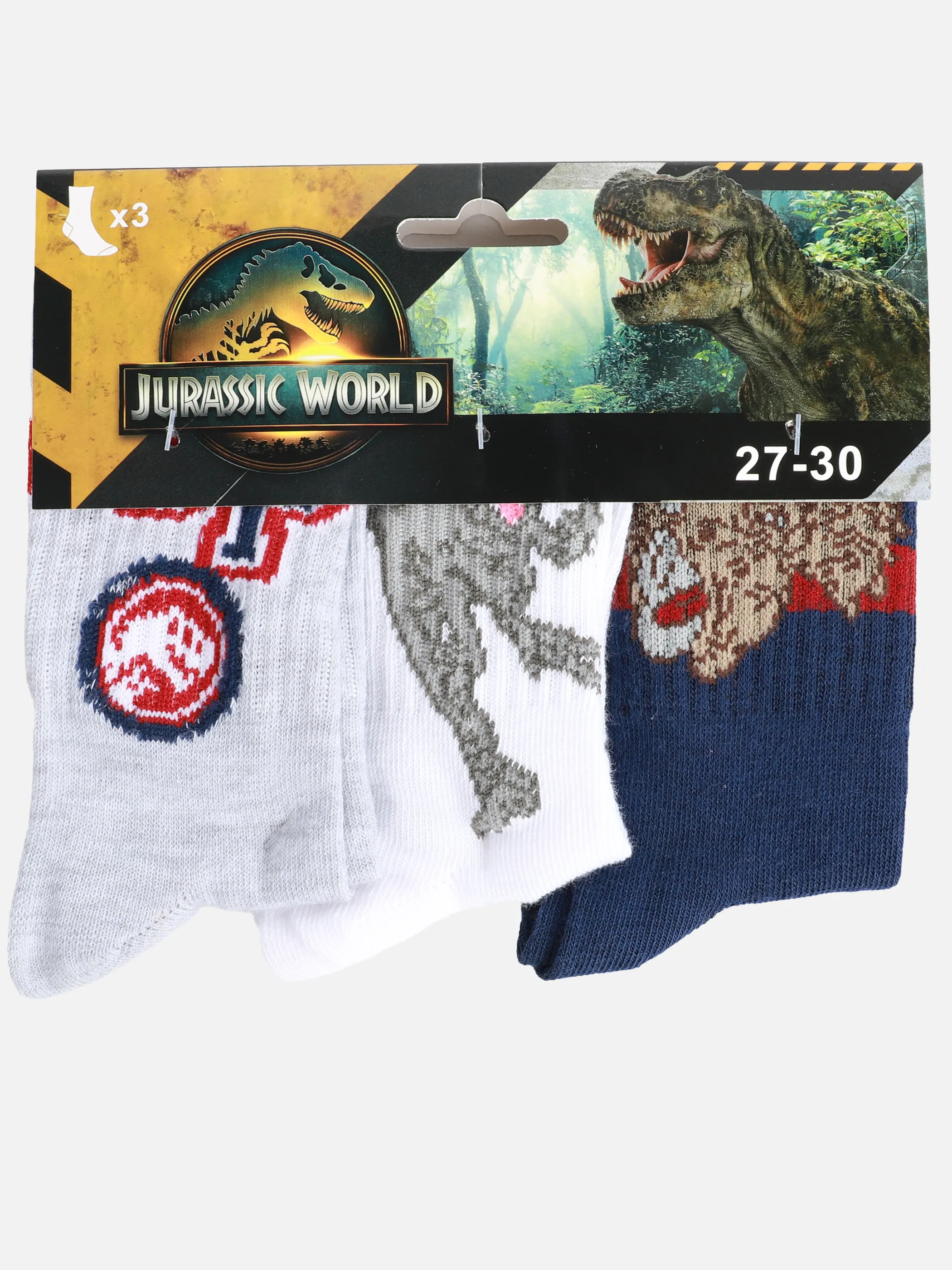Lizenz P94014001 Disney Boys Socks 3p Jurassic Park Grau 926272 0006 2