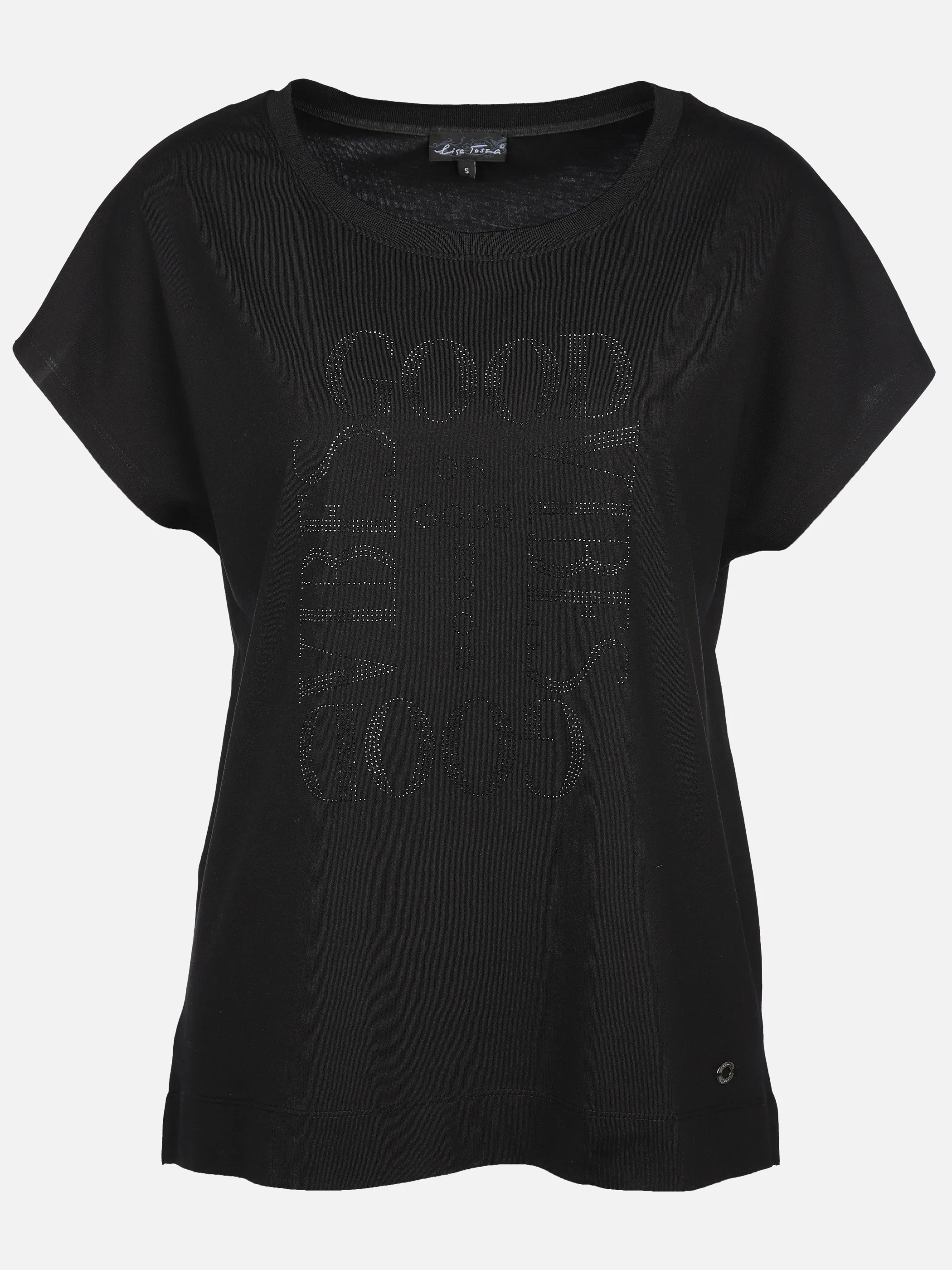 Lisa Tossa Da-T-Shirt m. Straßapplikation Schwarz 893032 SW 1 Lisa Tossa Da-T-Shirt m. Straßapplikation Schwarz 893032 SW 1