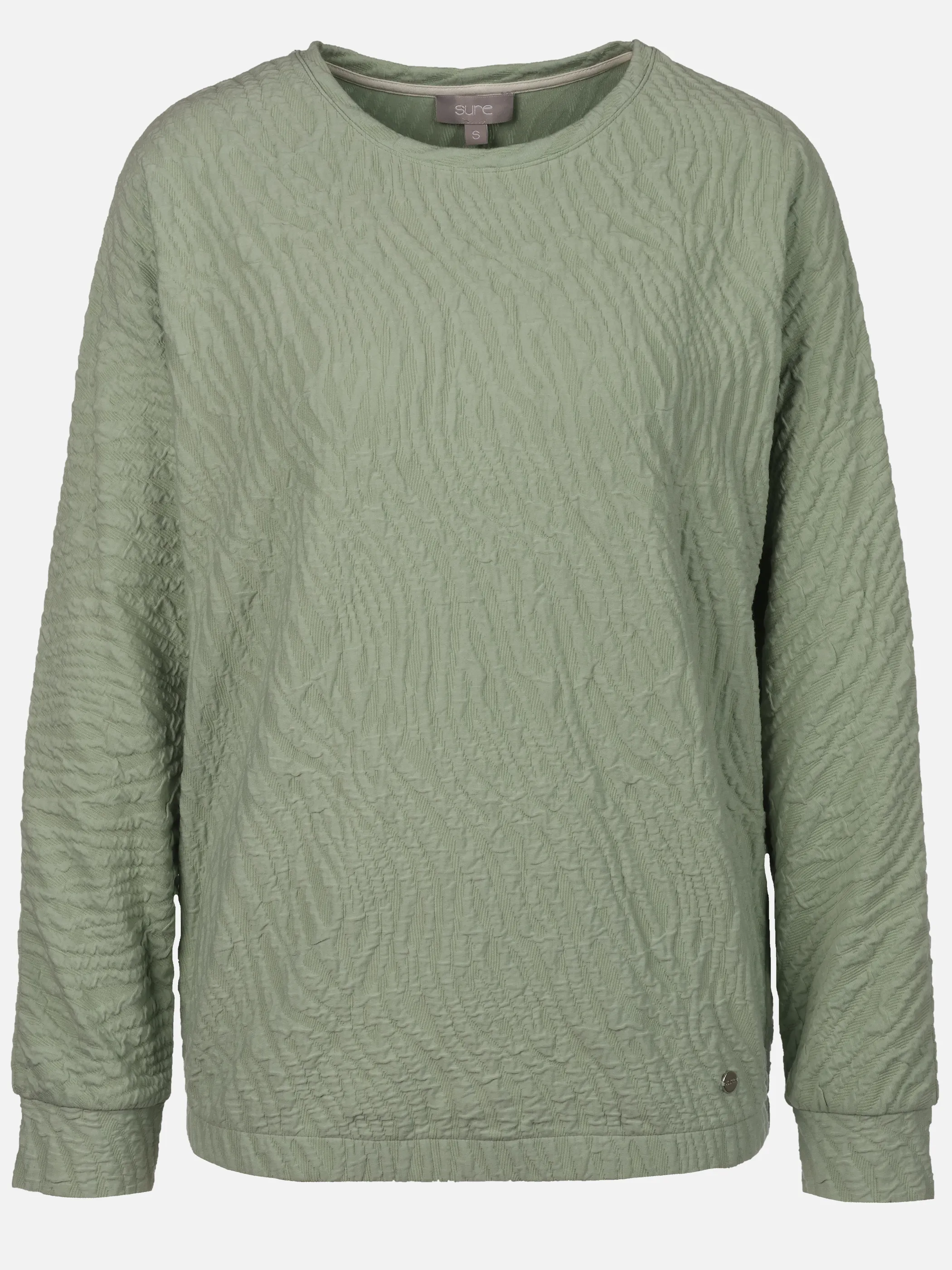 Sure Da-Struktur-Jacquard Shirt Salbei 921071 SALBEI 1