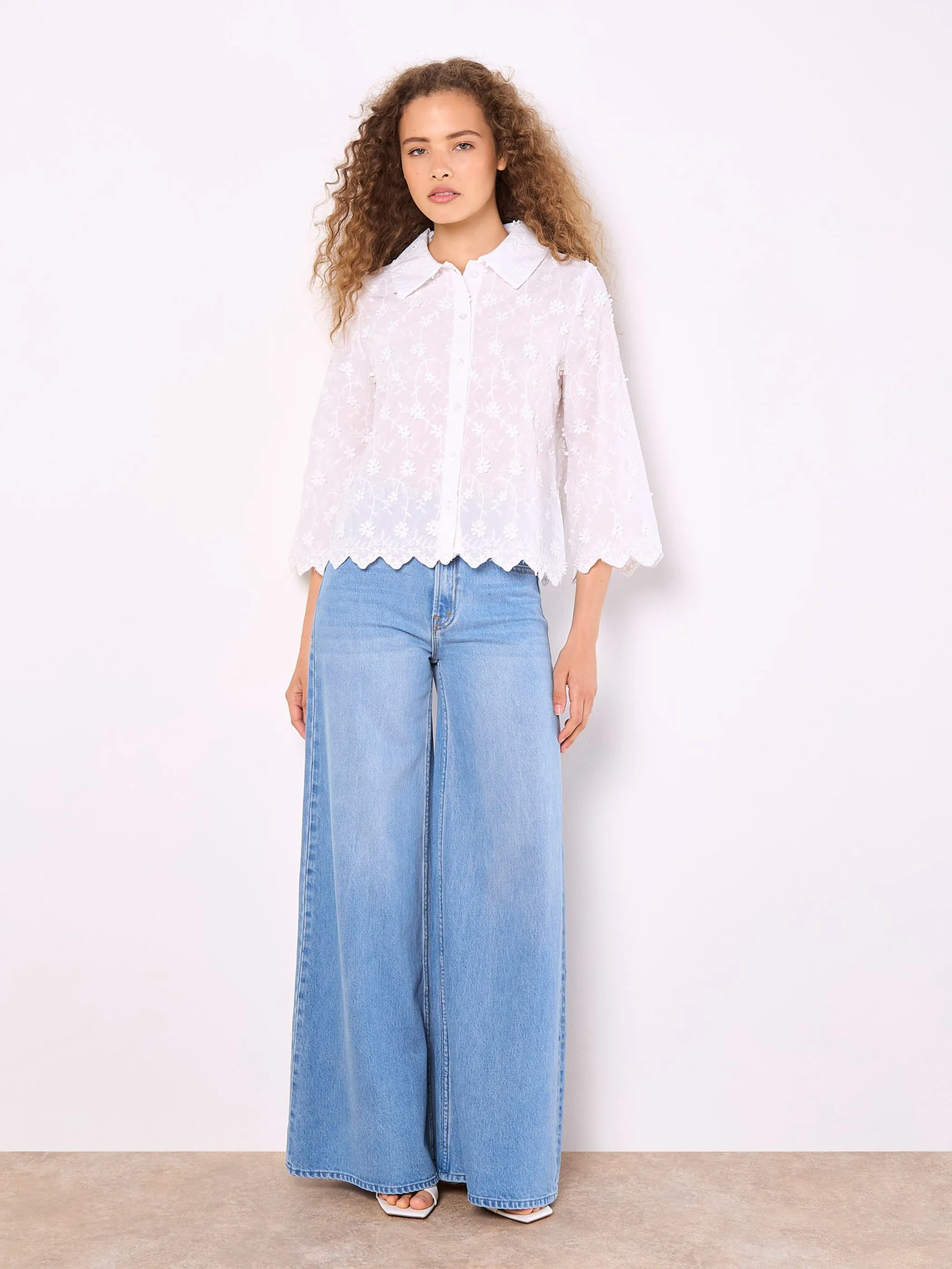 Apricot 962293 Apricot 3D Floral Embro Weiß 929502 WHT 4