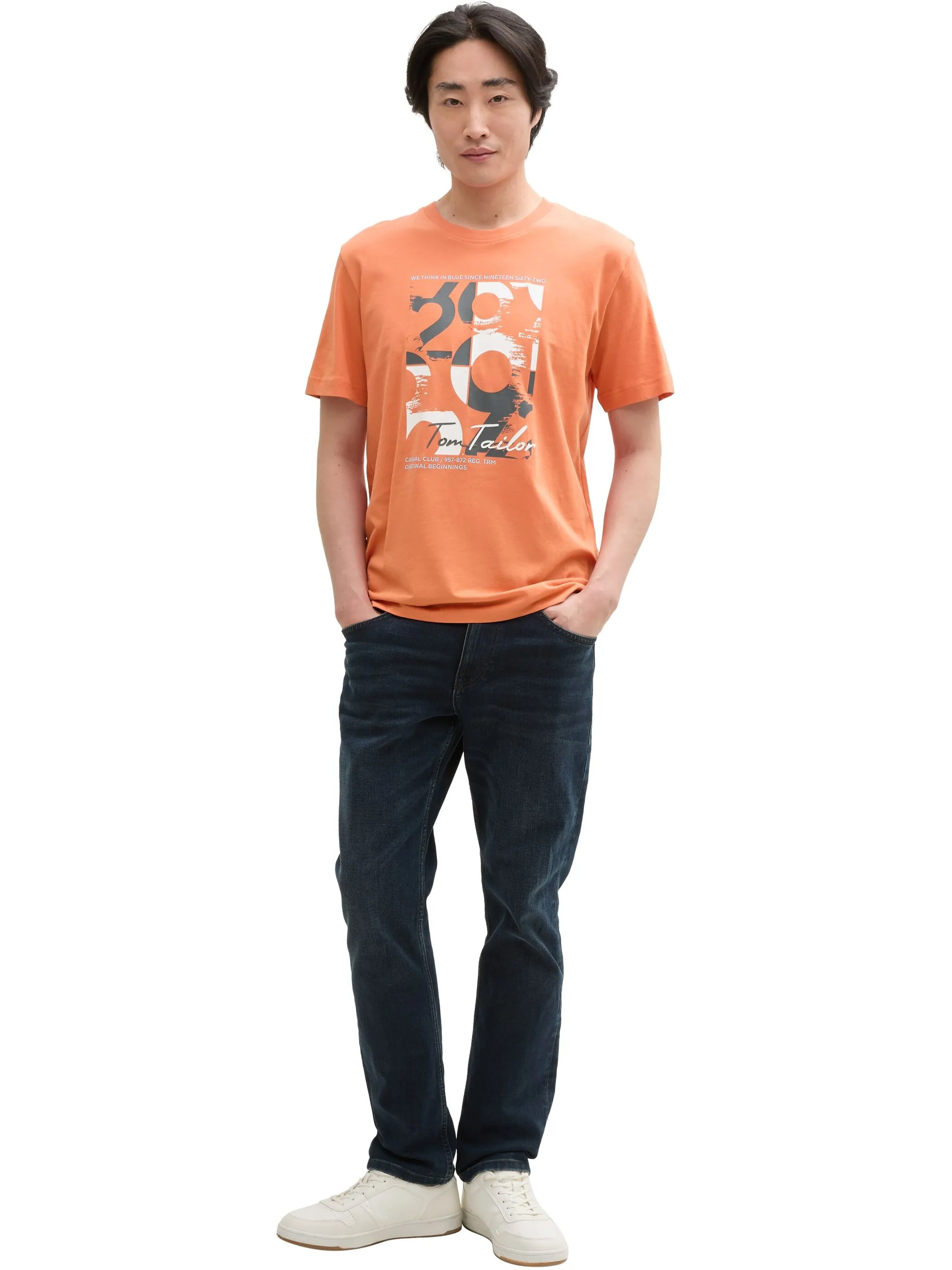 Tom Tailor 1046714 printed t-shirt Orange 910665 37755 2